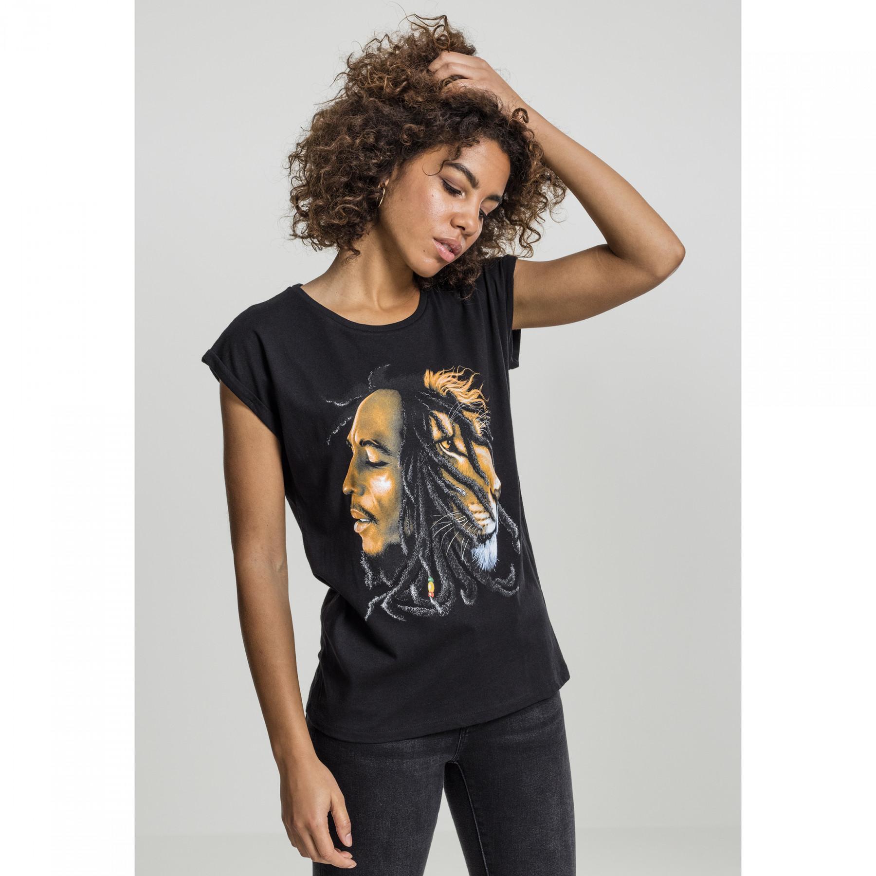 T-shirt femme Mister Tee bob marley lion face