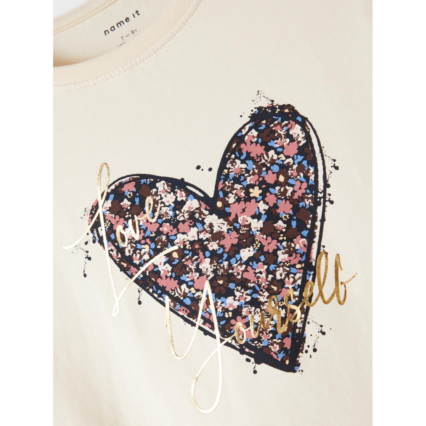 T-shirt manches longues fille Name it Heart