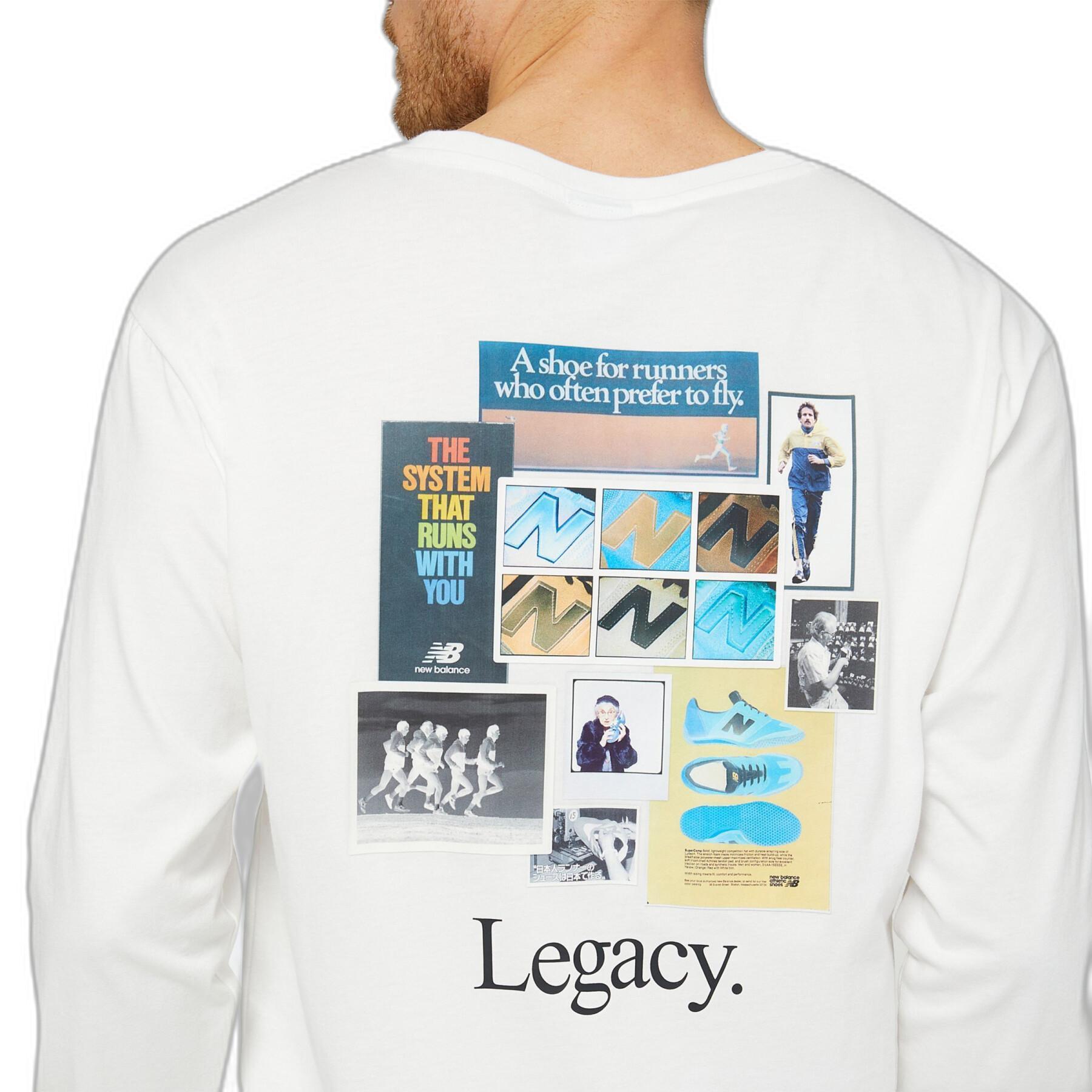 T-shirt manches longues New Balance Athletics Legacies Graphic Collage