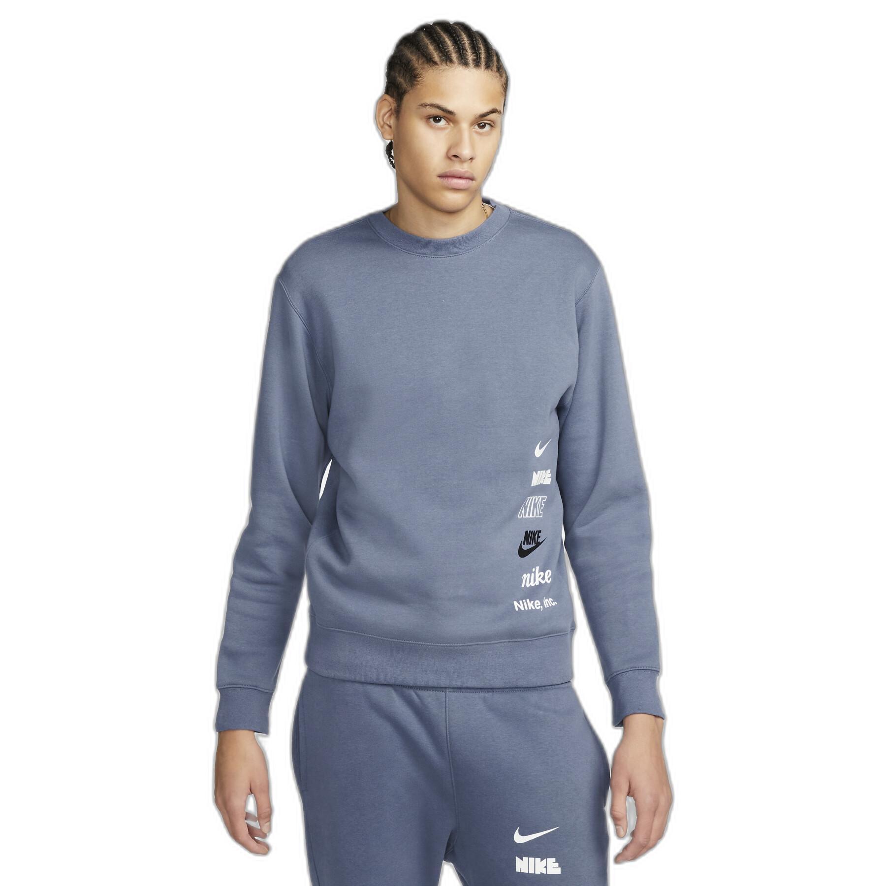 Sweatshirt col rond Nike Club + BB Mlogo