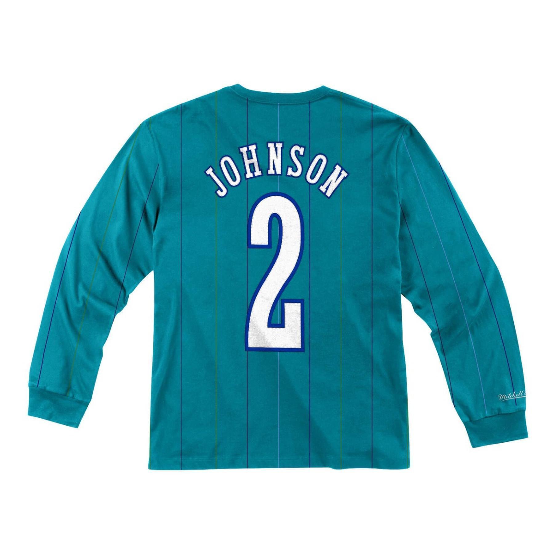 Maillot manches longues Charlotte Hornets Larry Johnson