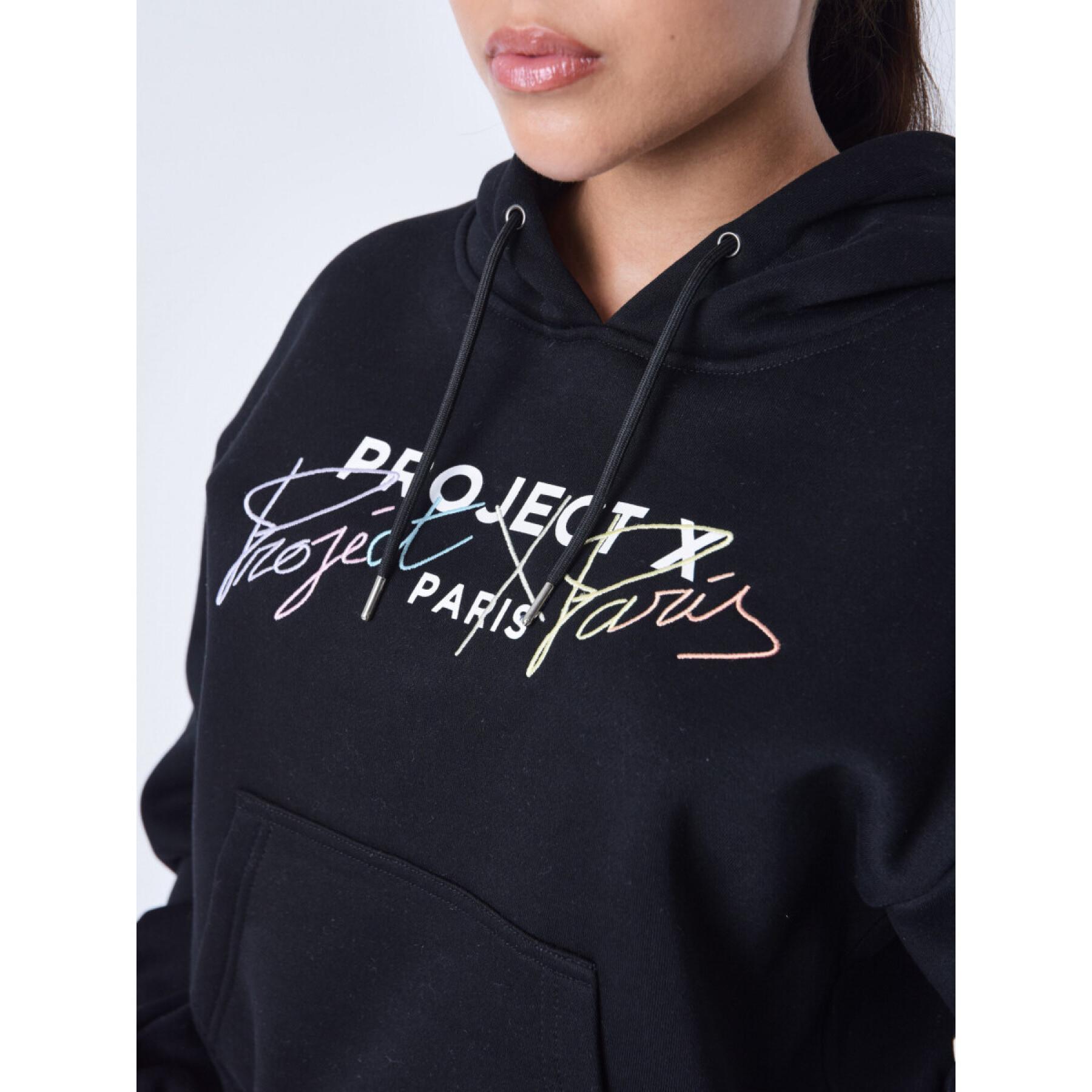 Sweatshirt à capuche brodé femme Project X Paris