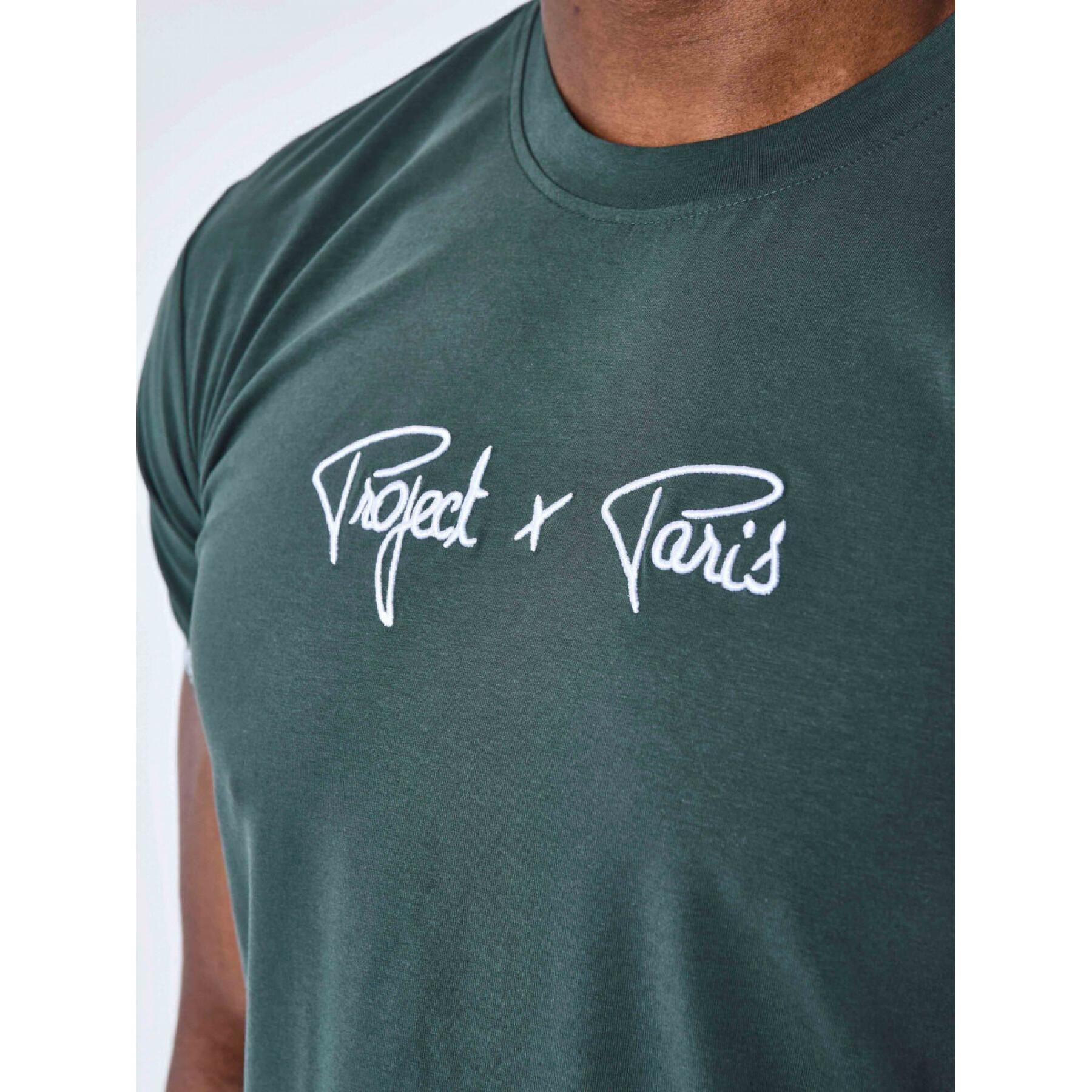 T-shirt logo brodé en relief Project X Paris