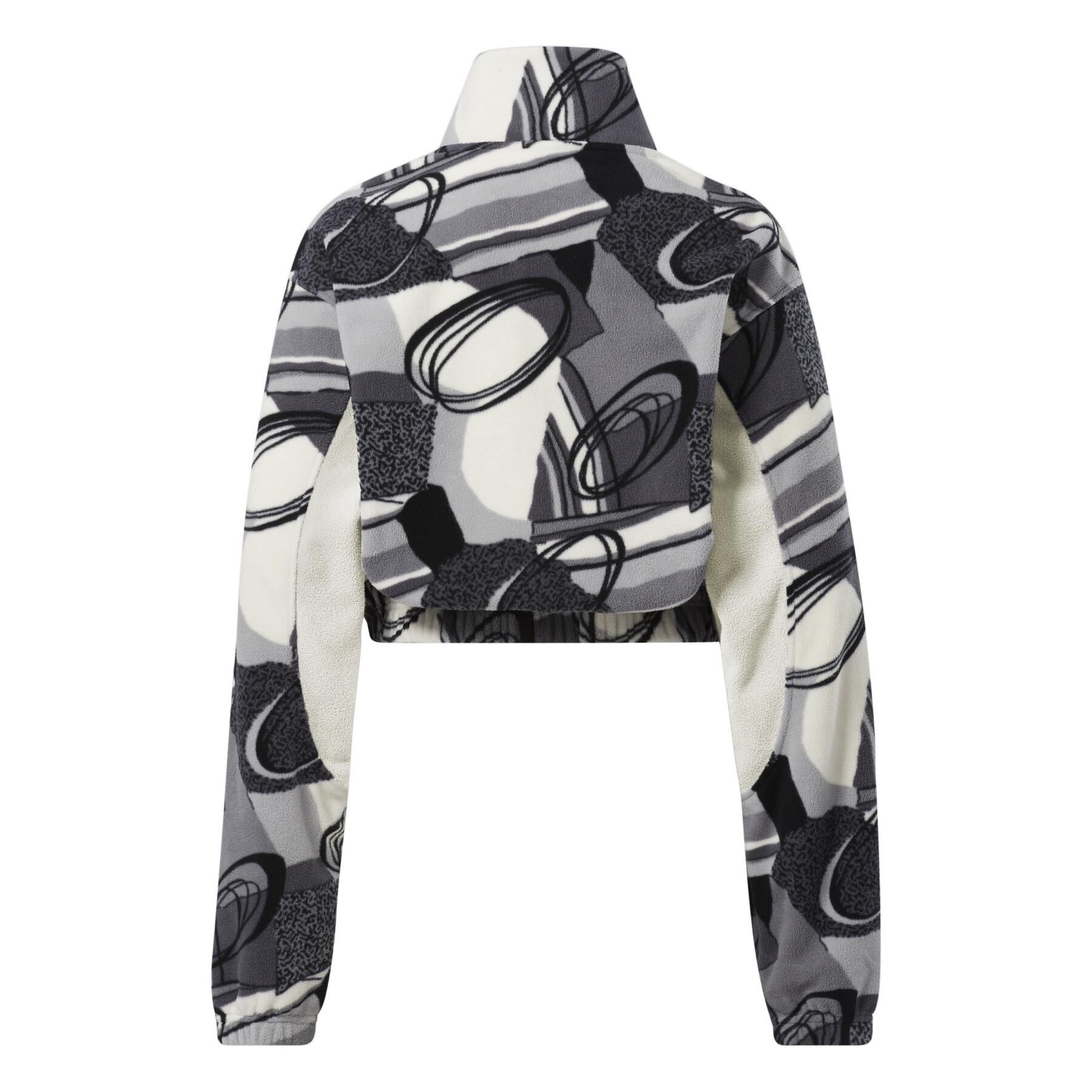 Sweatshirt imprimé 1/2 zip femme Reebok Classic