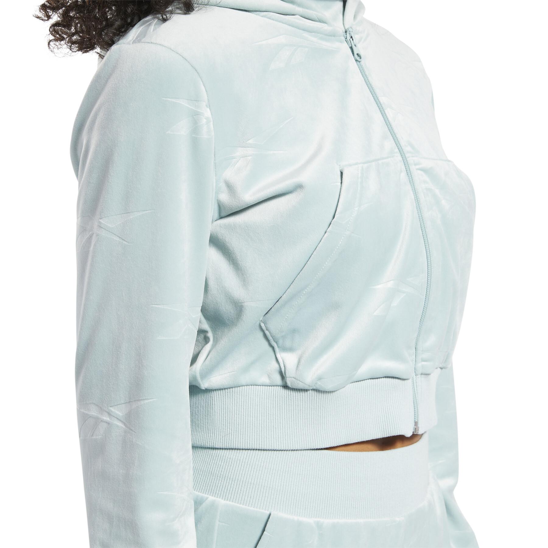 Sweatshirt zippé en velours femme Reebok Classics Energy Q4