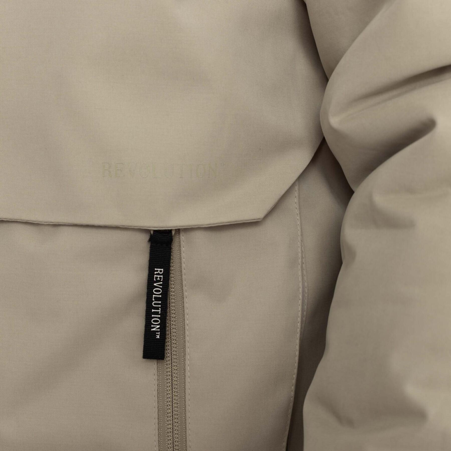Veste imperméable courte à capuche avec poches zippées Revolution