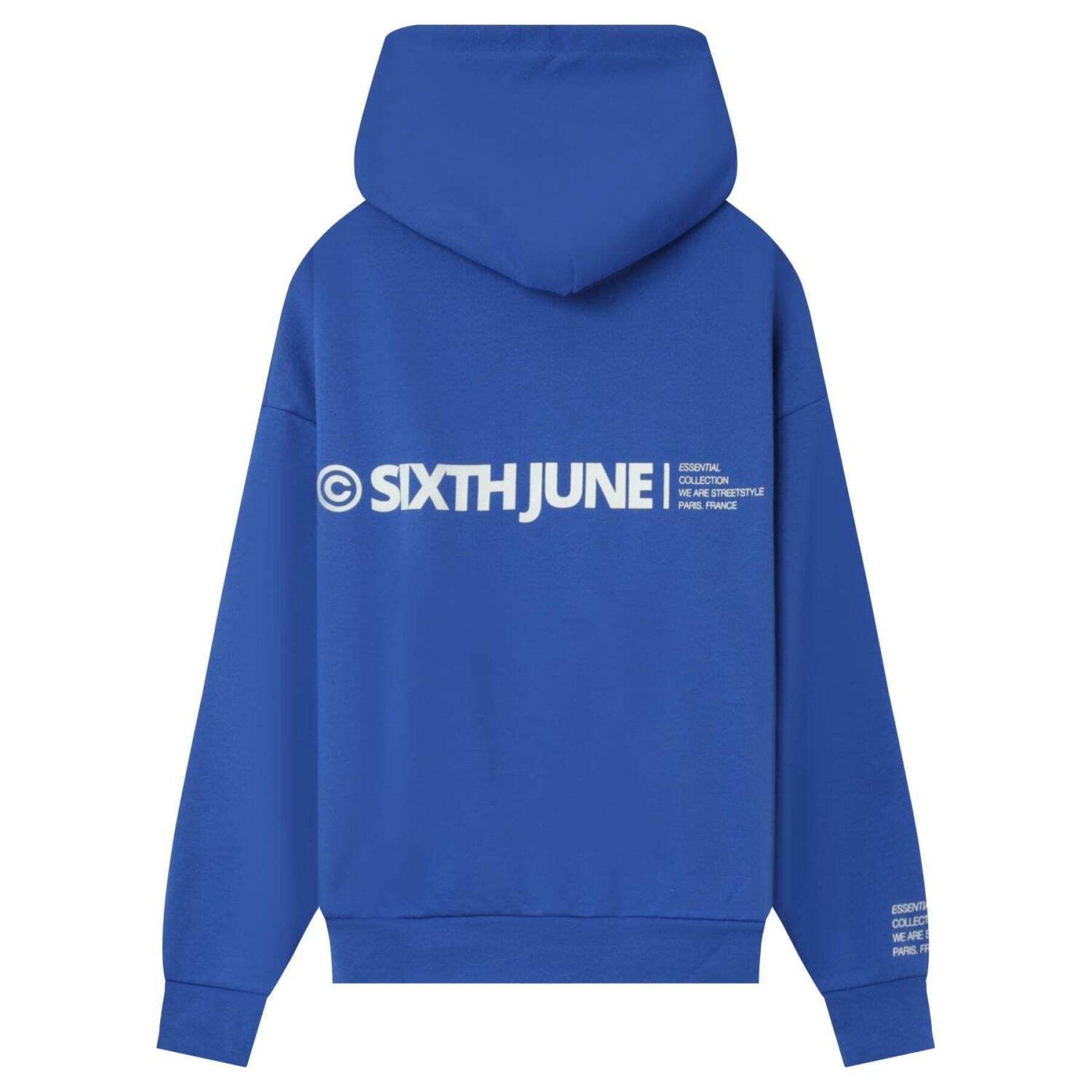 Sweatshirt à capuche oversized femme Sixth June Basic Printed
