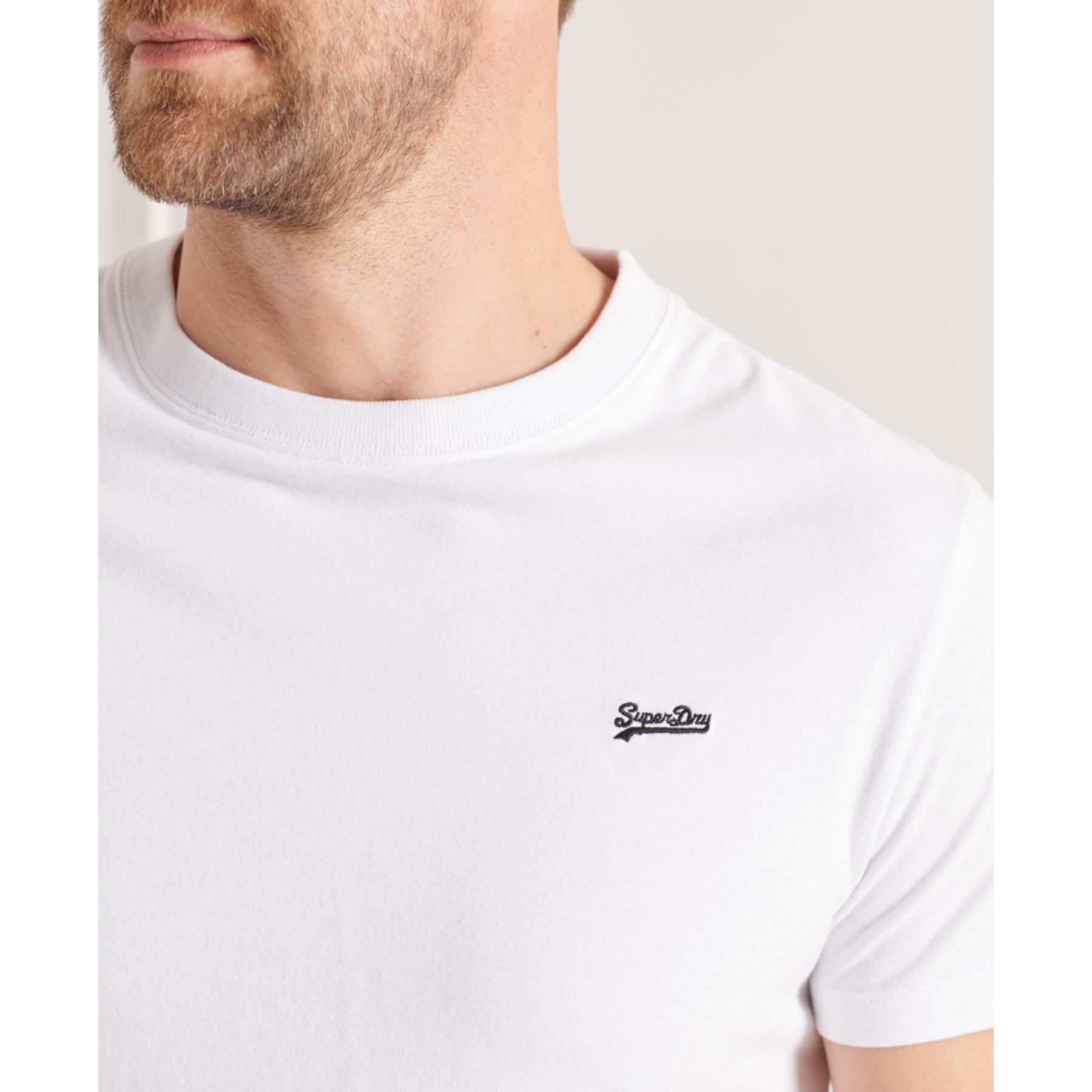 T-shirt en coton bio micro brodé Superdry