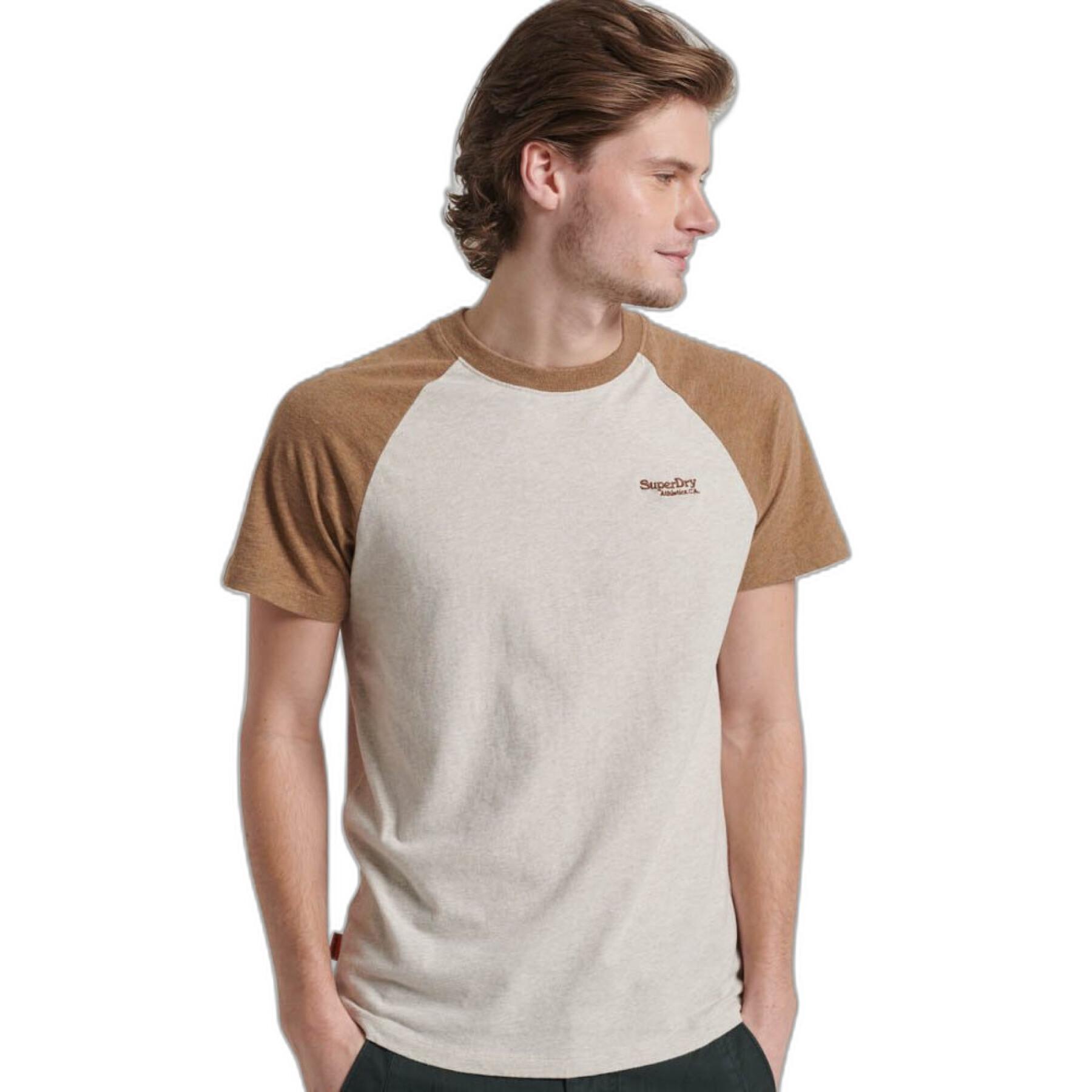 T-shirt de baseball à logo en coton bio Superdry Essential