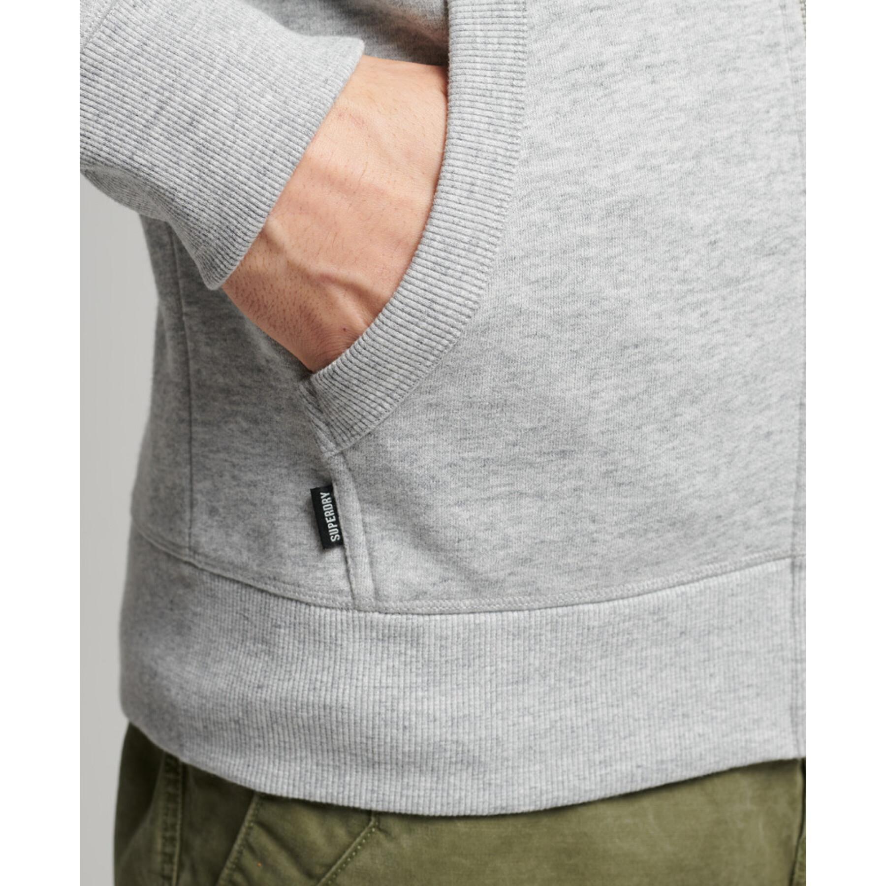 Sweatshirt zippé à capuche en coton bio Superdry Vintage