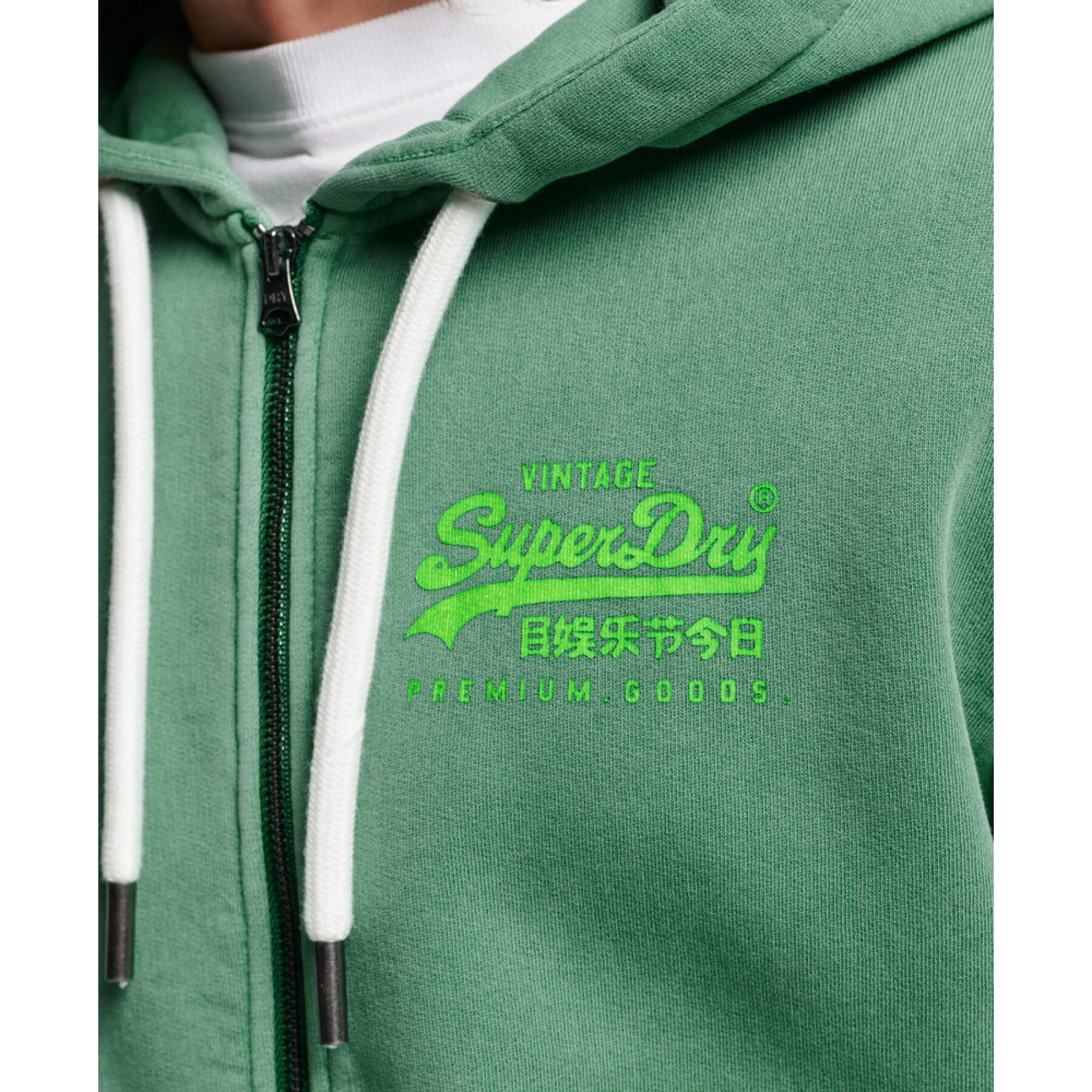 Sweatshirt à capuche zippé Superdry Vintage Logo