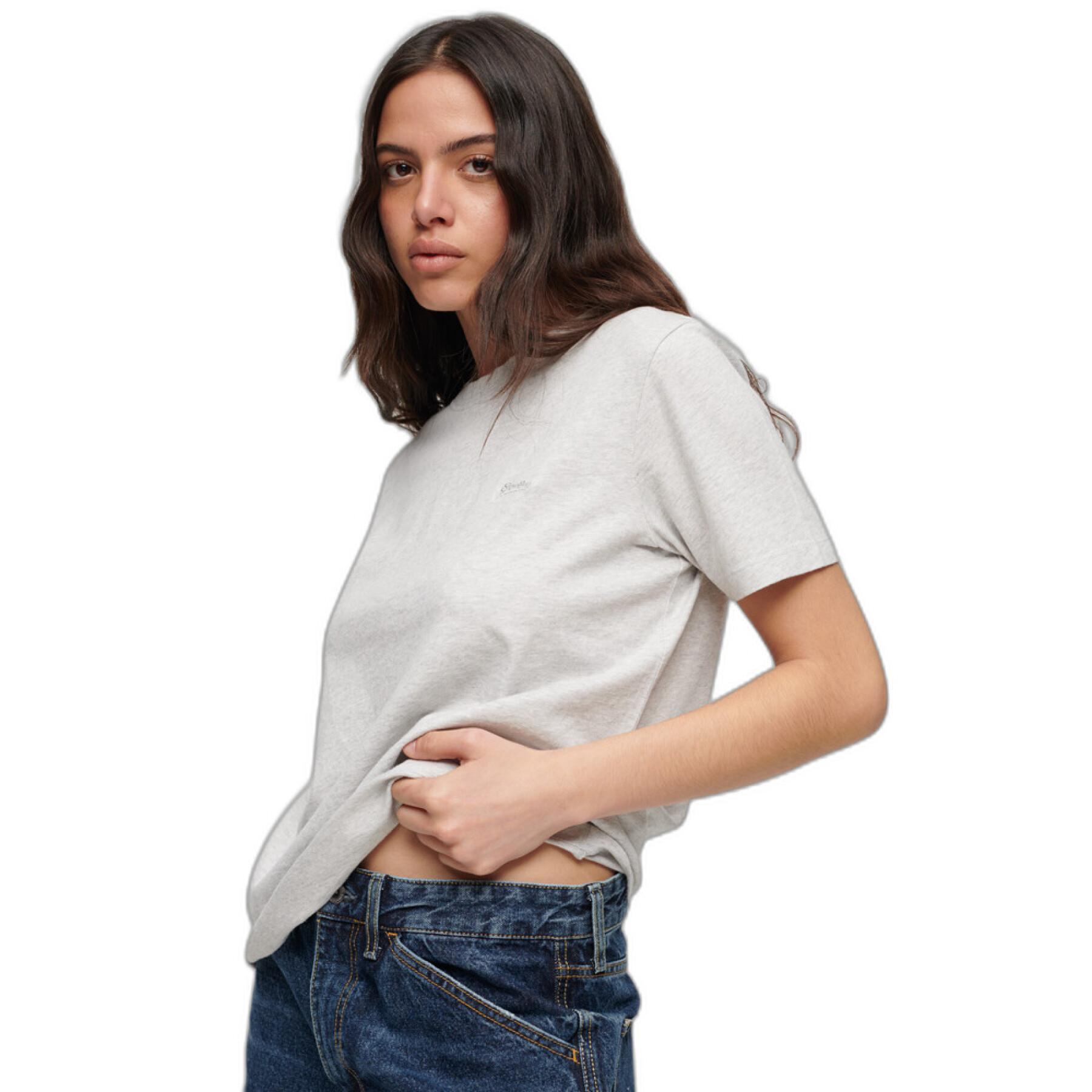 T-shirt brodé en coton bio femme Superdry Vintage