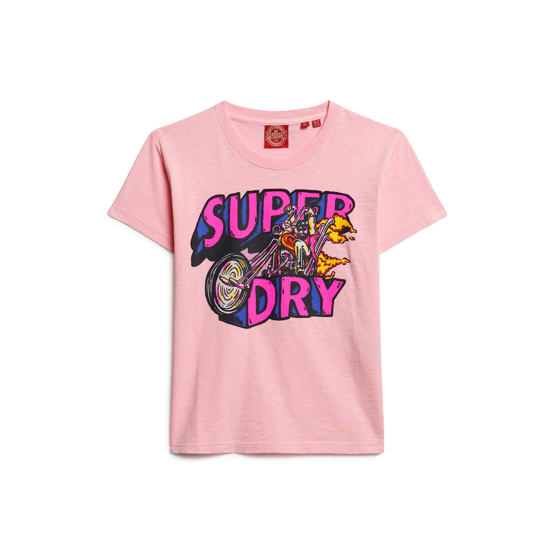 T-shirt ajusté à motif fluo femme Superdry Motor