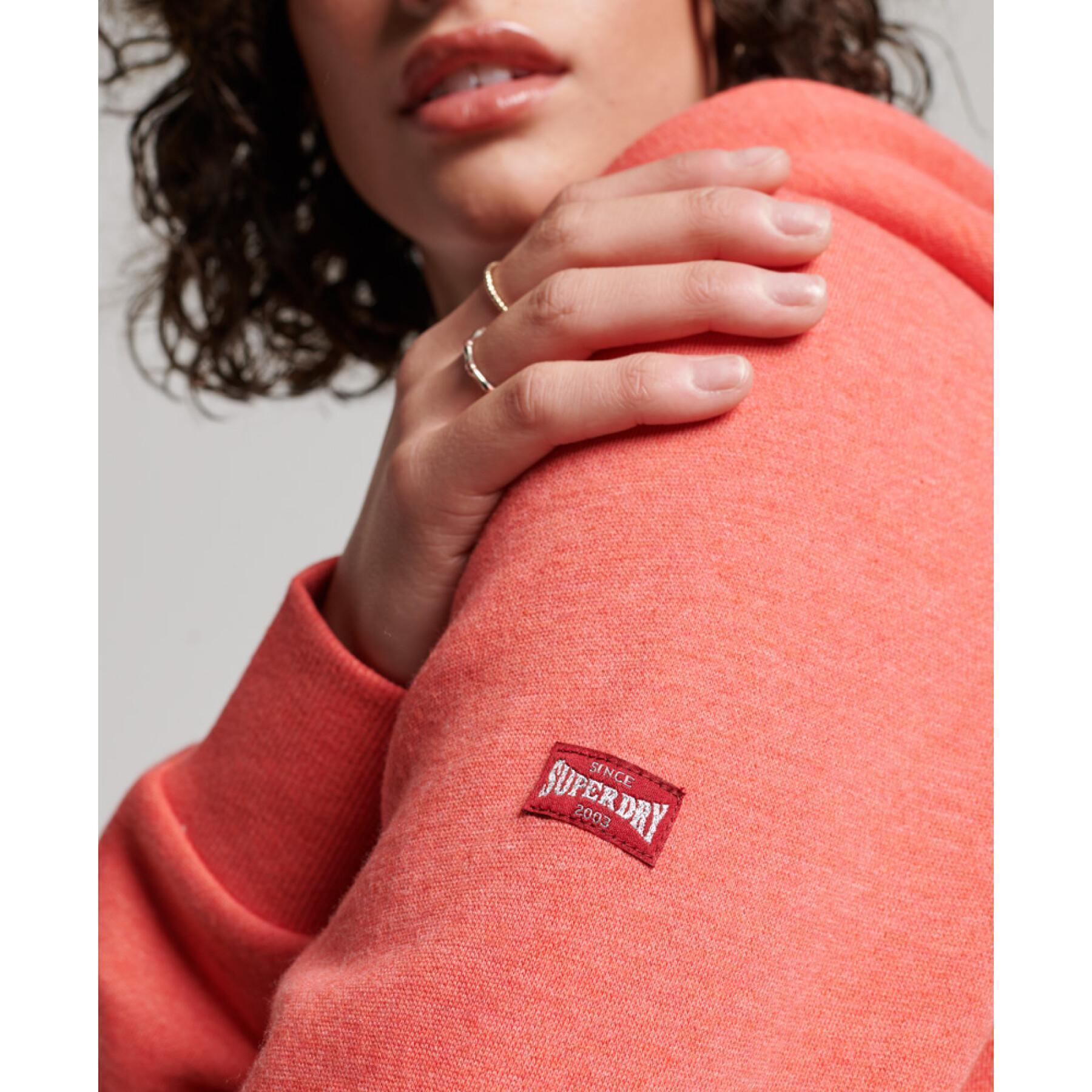 Sweatshirt à capuche zippé avec inscription femme Superdry Vintage Collegiate