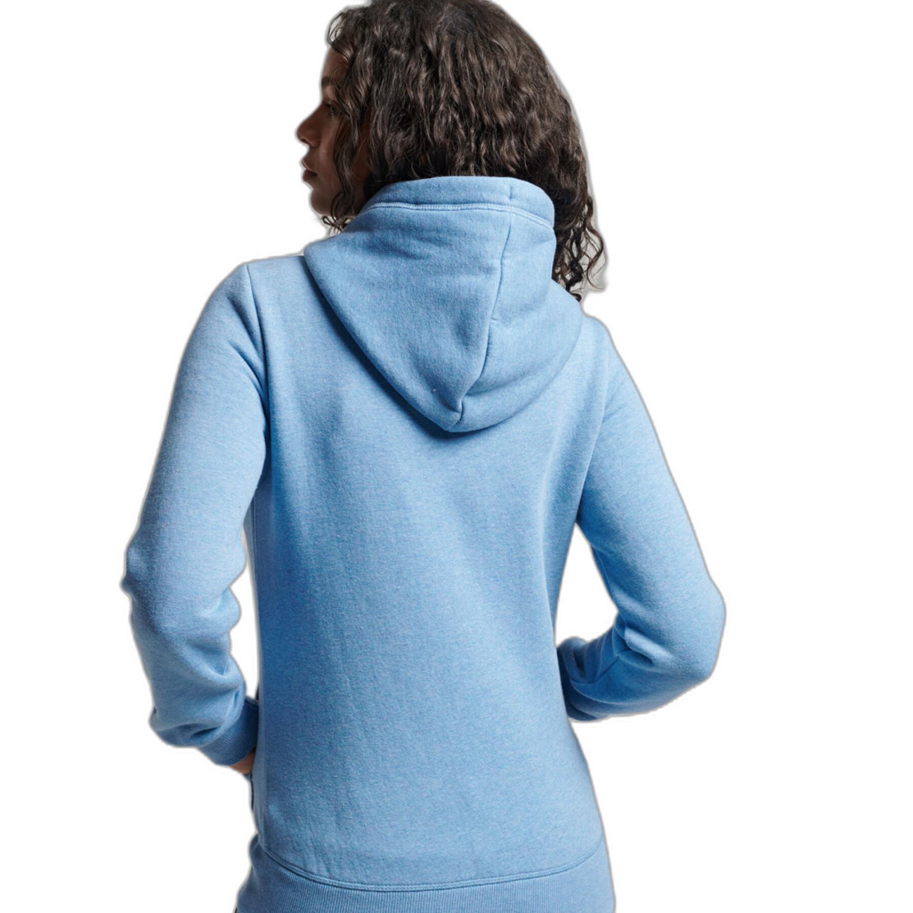 Sweatshirt à capuche zippé et brodé femme Superdry Vintage Logo