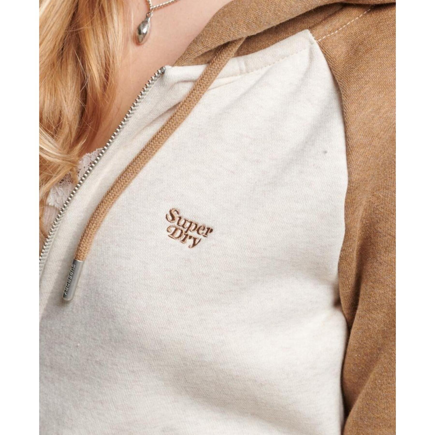 Sweatshirt à capuche de baseball zippé femme Superdry Essential