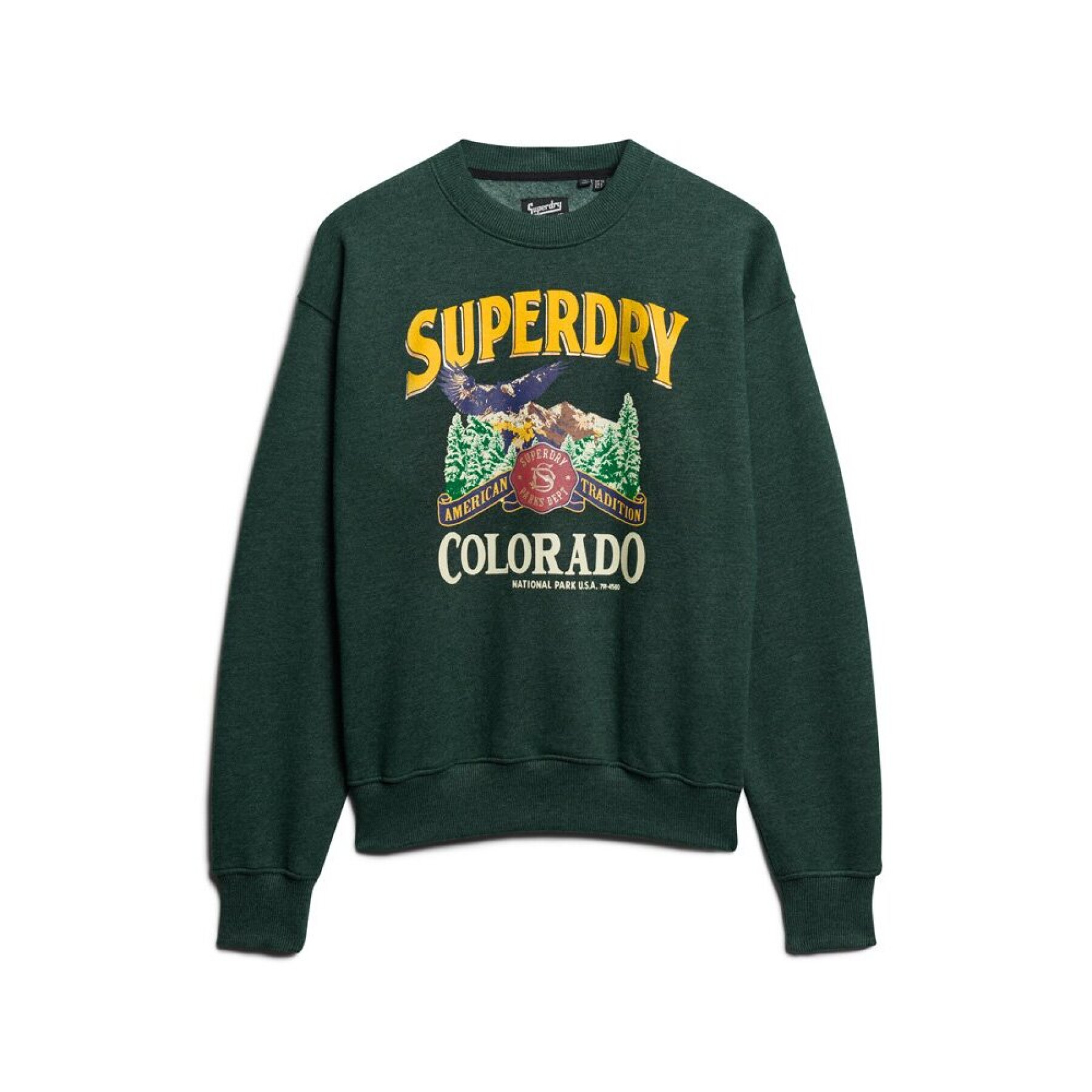 Sweatshirt col rond à motif femme Superdry Travel Souvenir