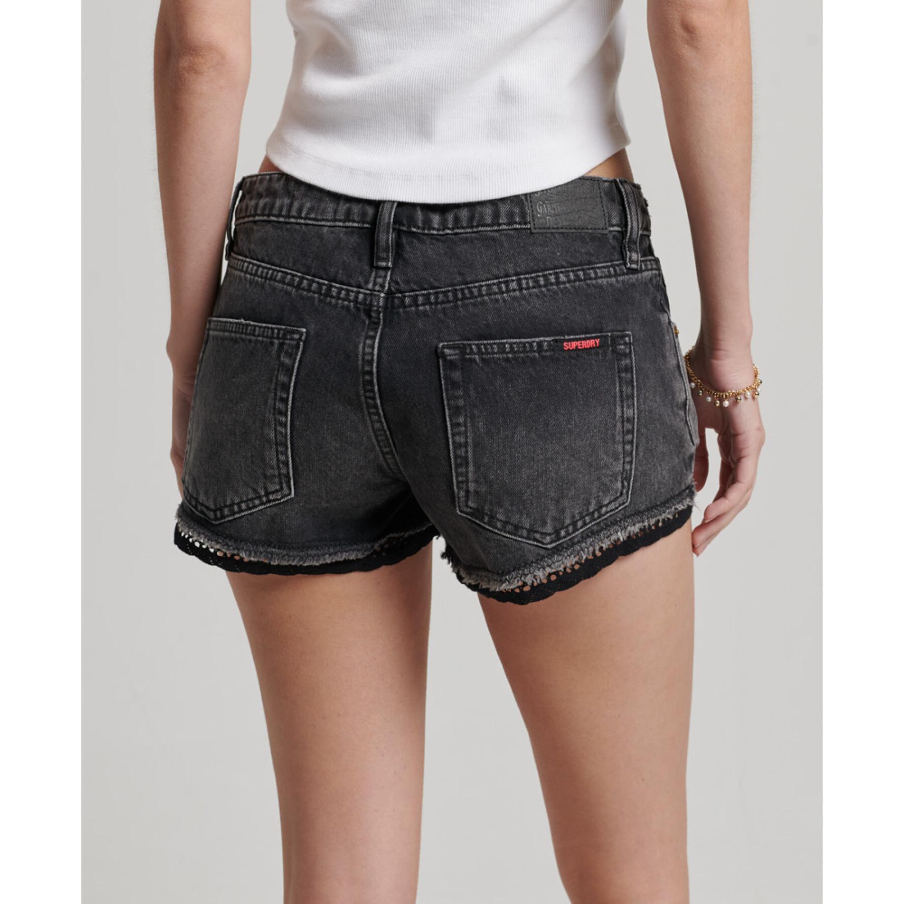 Mini-short jean femme Superdry