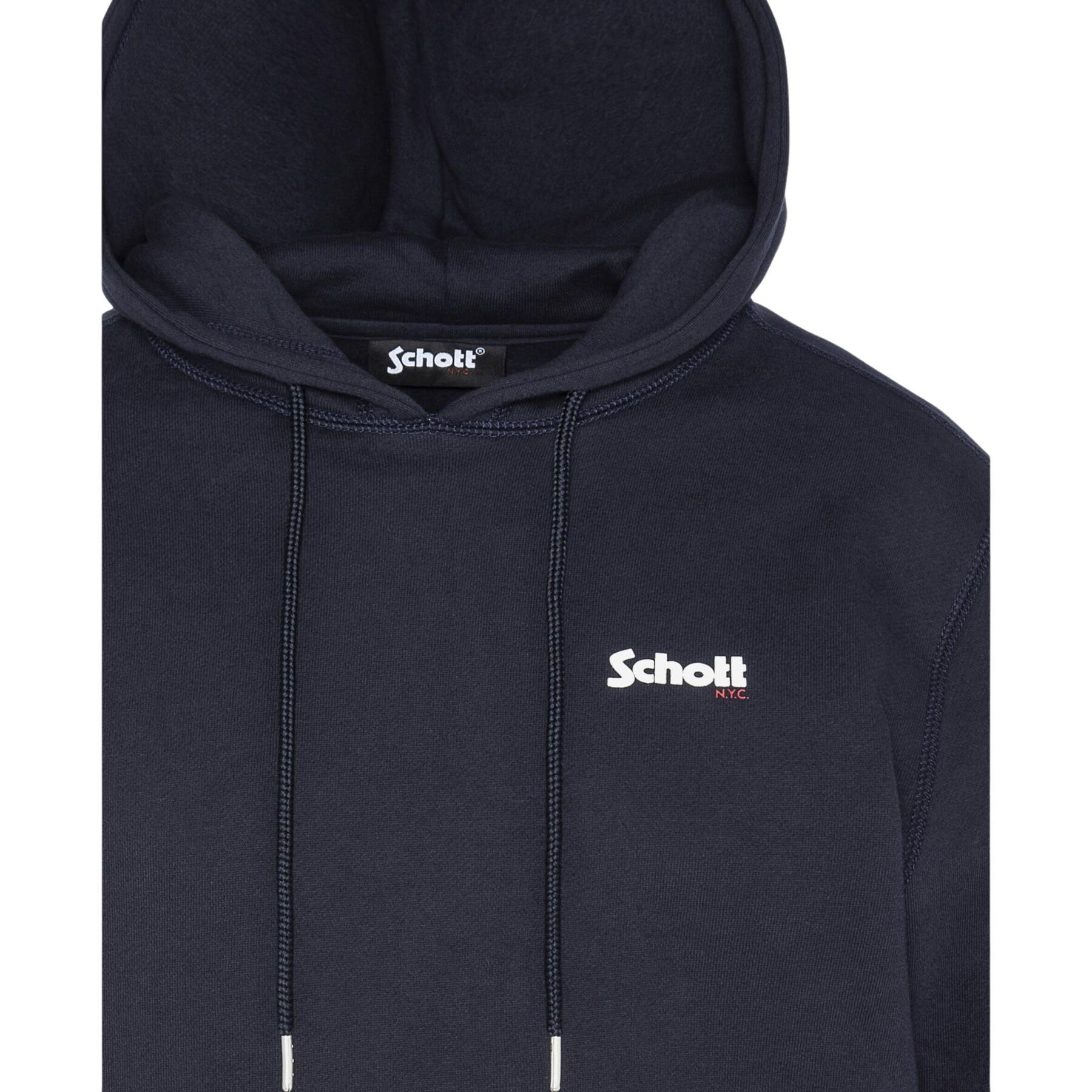 Sweatshirt logo sur capuche Schott