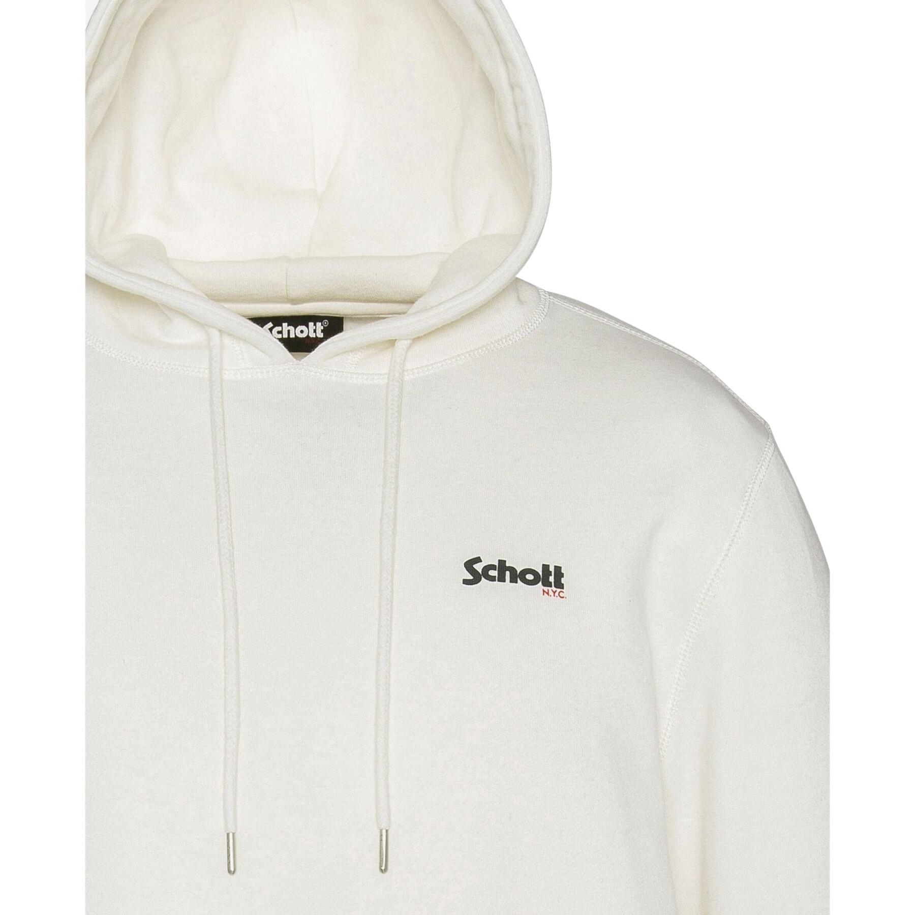 Sweatshirt logo sur capuche Schott