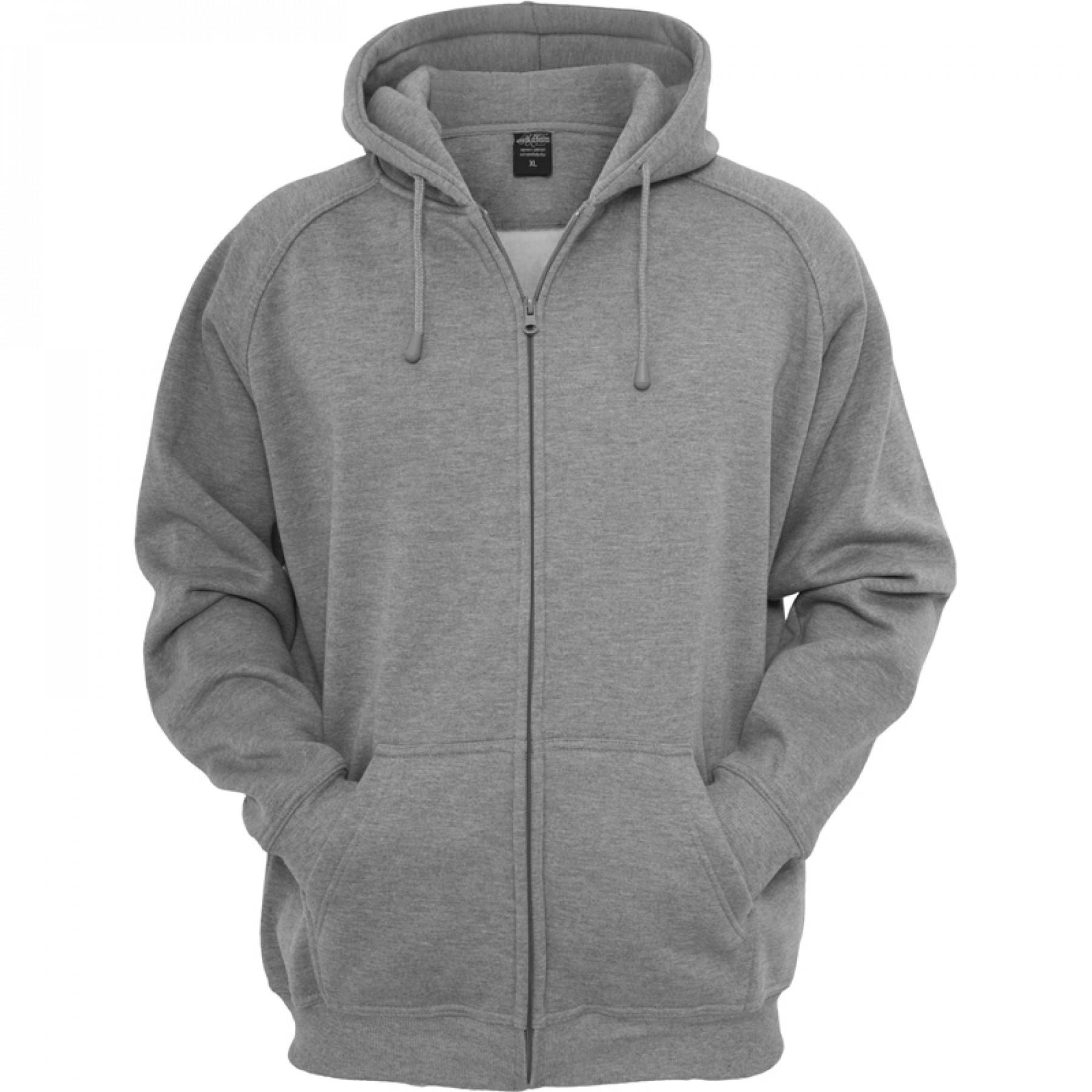 Sweatshirt à capuche grandes tailles Urban Classic zip 2.0