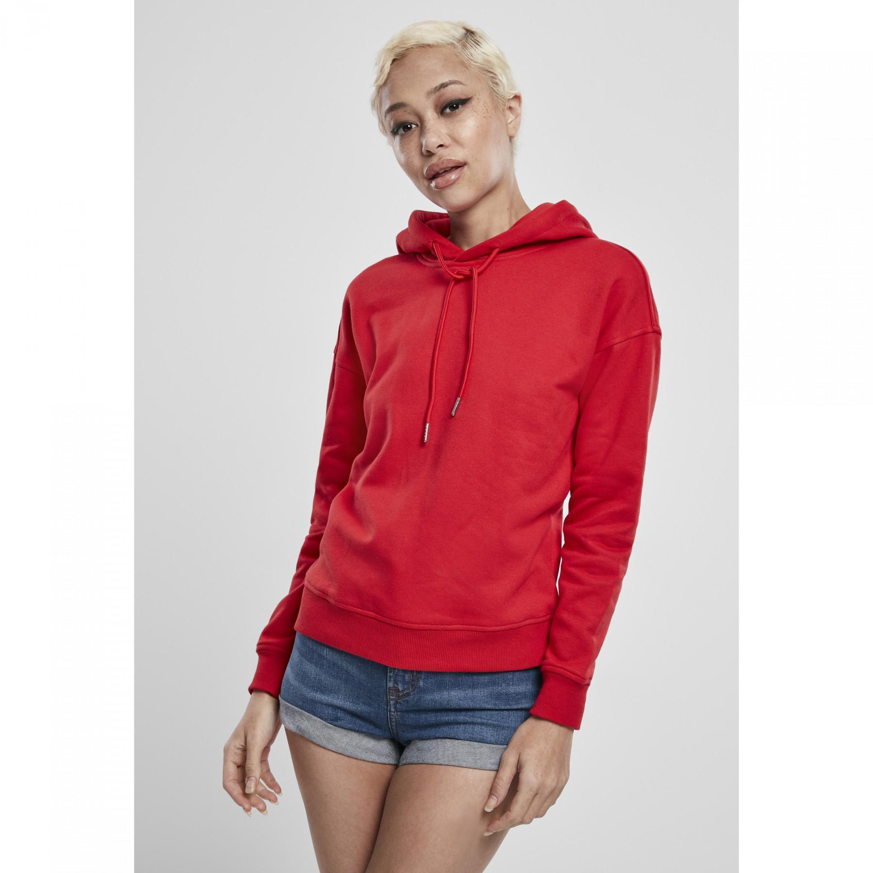 Sweatshirt à capuche femme Urban Classic basic côtelés