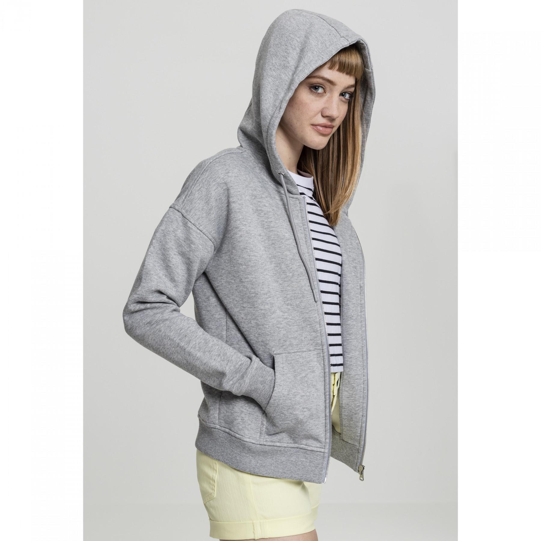 Sweatshirt à capuche femme grandes tailles Urban Classic claic zip