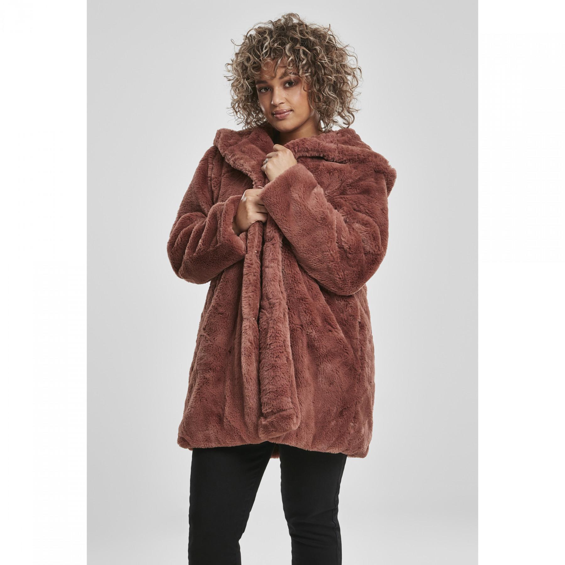 Parka femme grandes tailles Urban Classic hooded teddy coat
