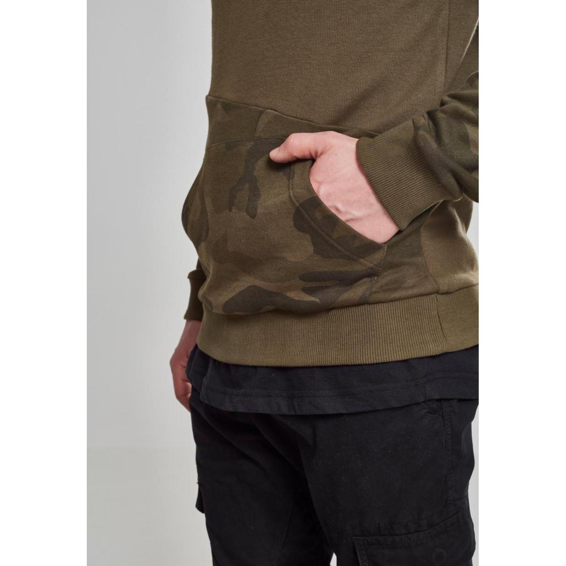 Sweatshirt à capuche grandes tailles Urban Classic camo zig zag