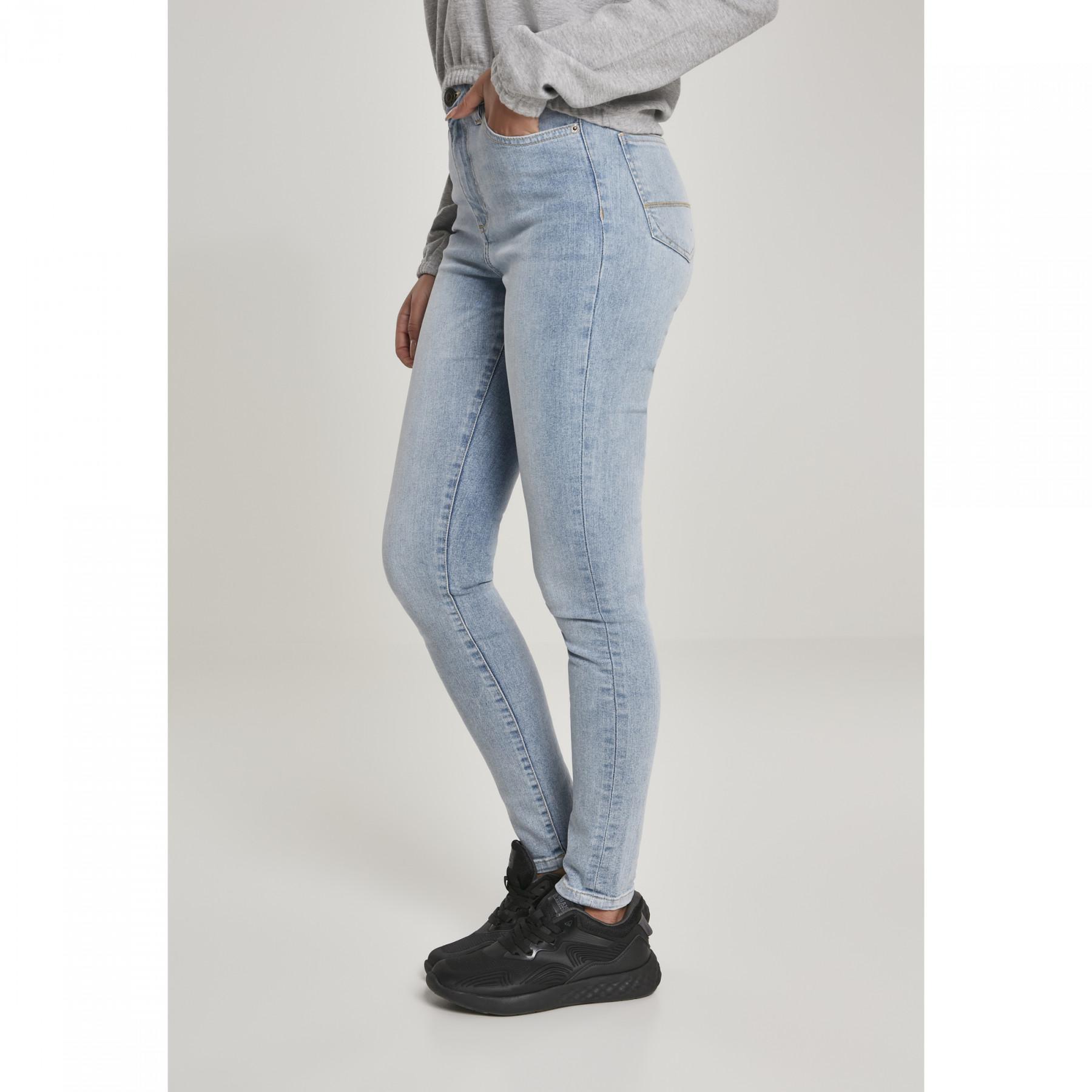 Pantalon jeans femme Urban Classics high waist skinny