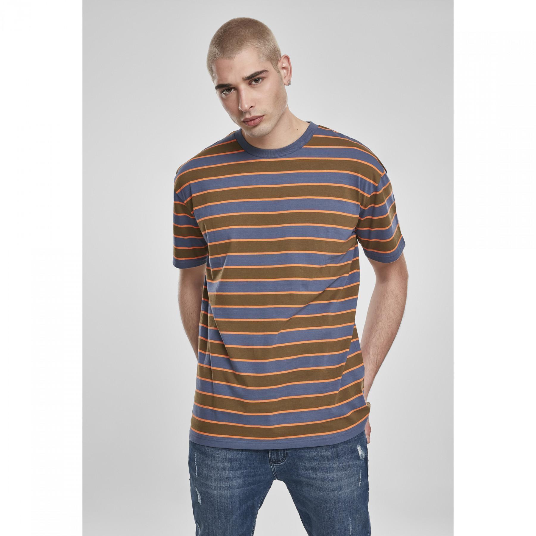 T-shirt Urban Classics yarn dyed oversized board stripe (grandes tailles)