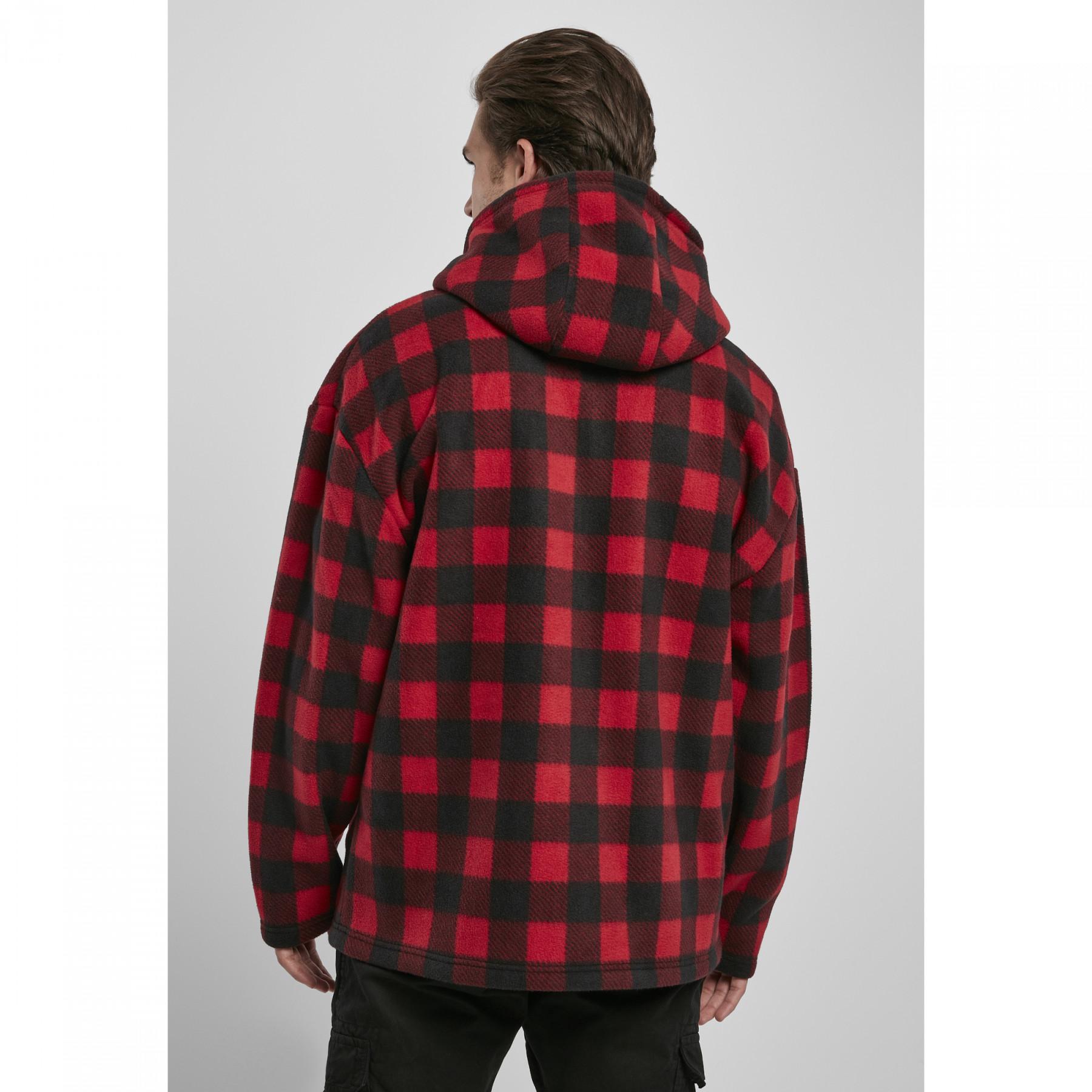 Sweatshirt à capuche Urban Classics patterned polar fleece half zip