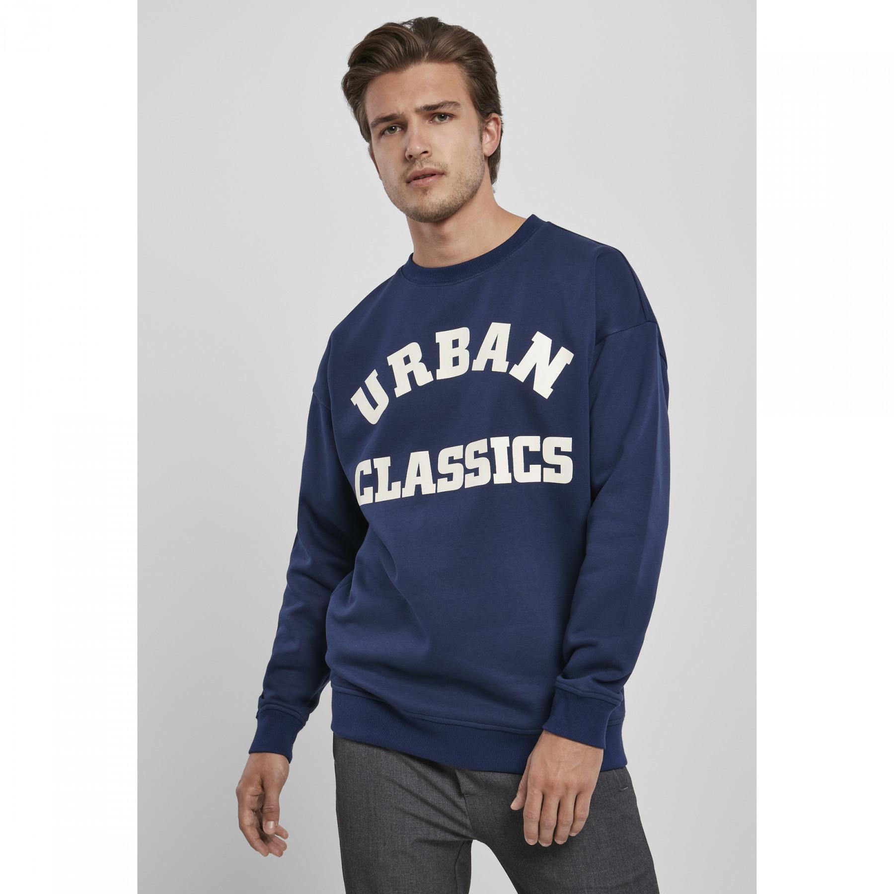 Sweatshirt Urban Classics college print crew (grandes tailles)