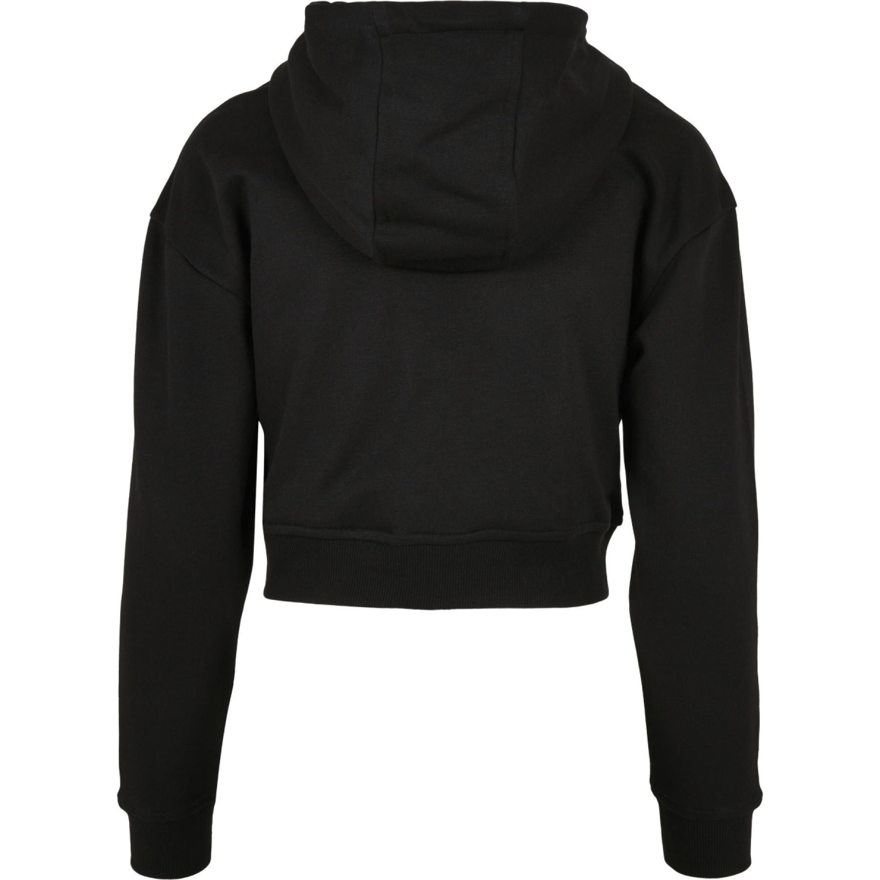 Sweatshirt à capuche femme Urban Classics court terry-grandes tailles