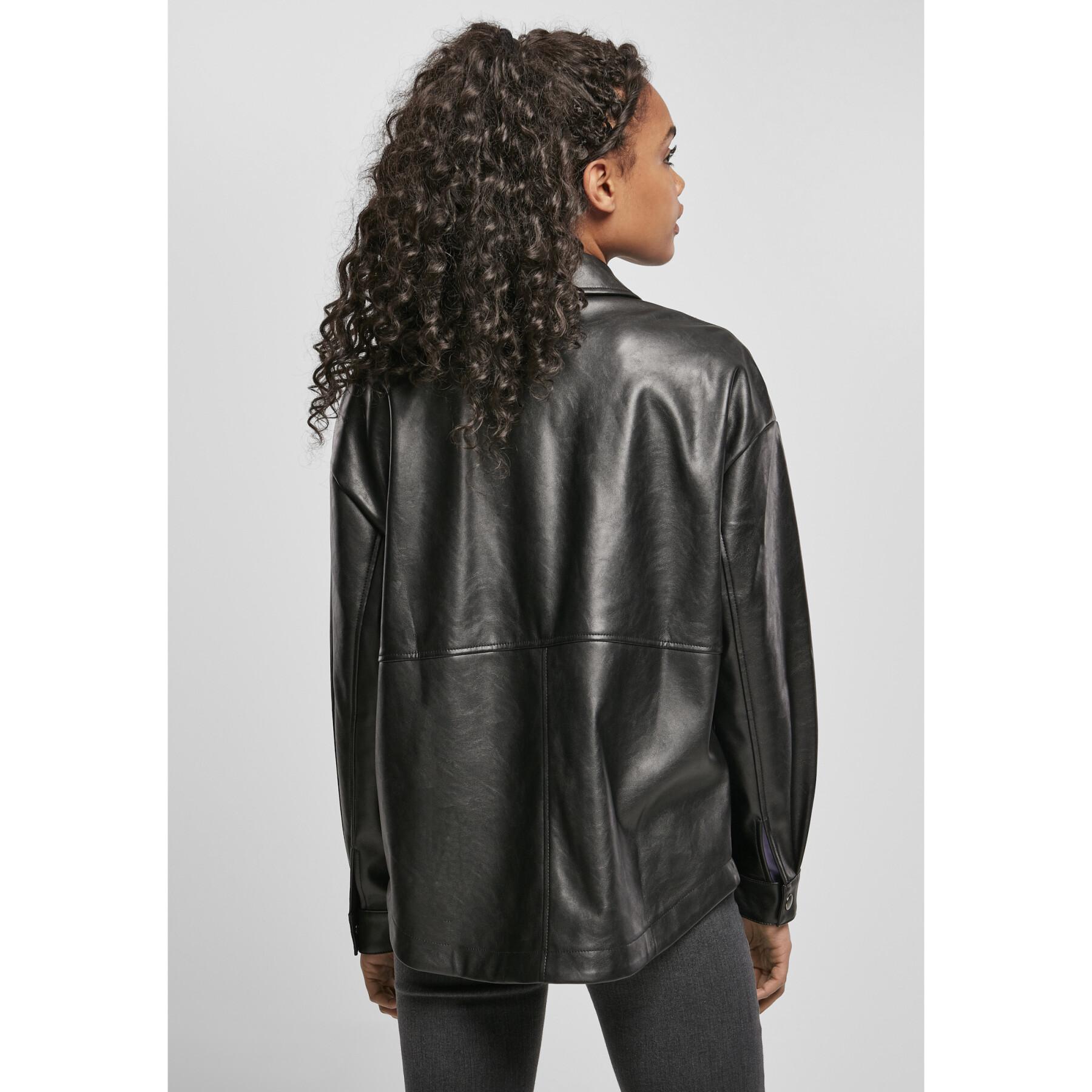 Chemise femme Urban Classics faux leather over