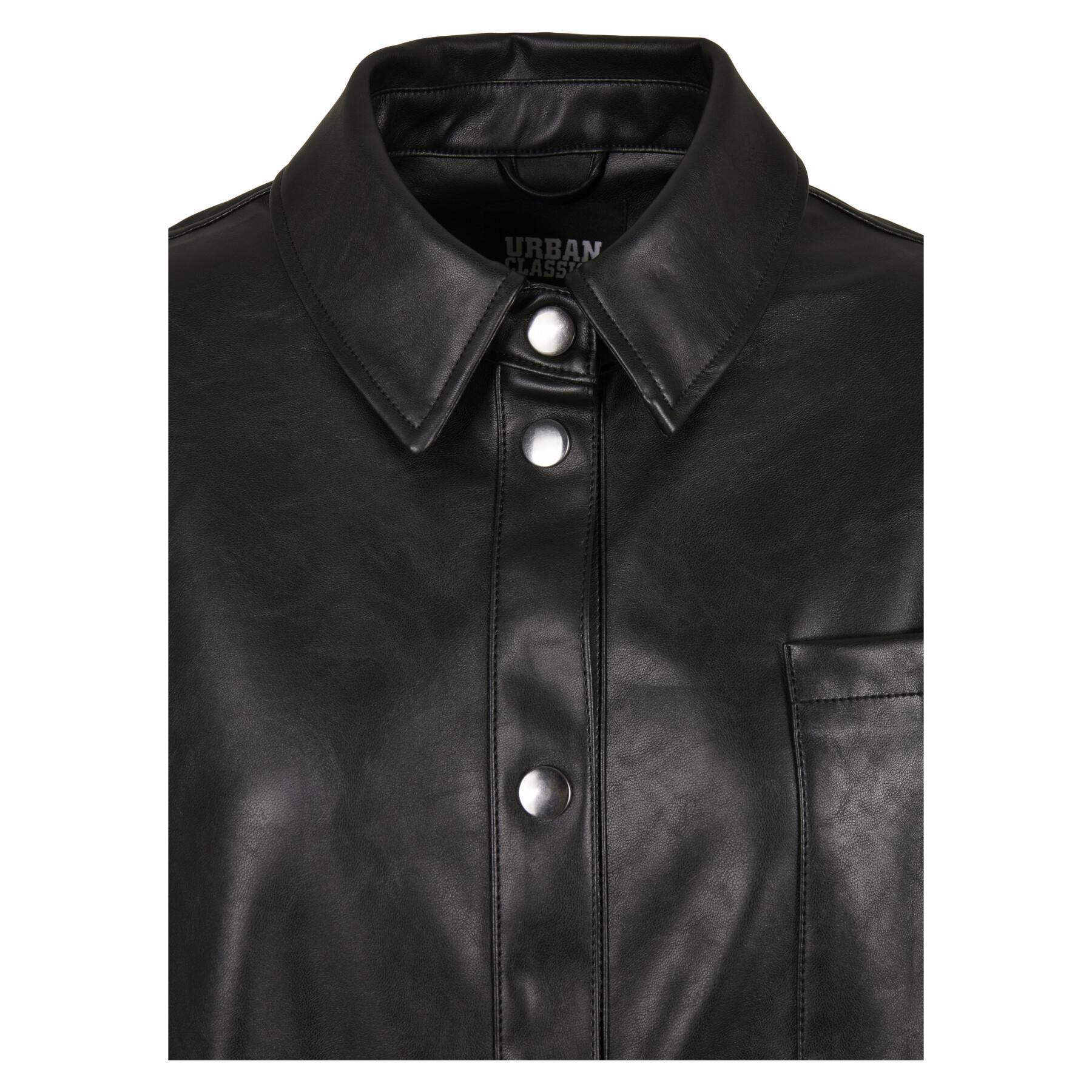Chemise femme grandes tailles Urban Classics faux leather over