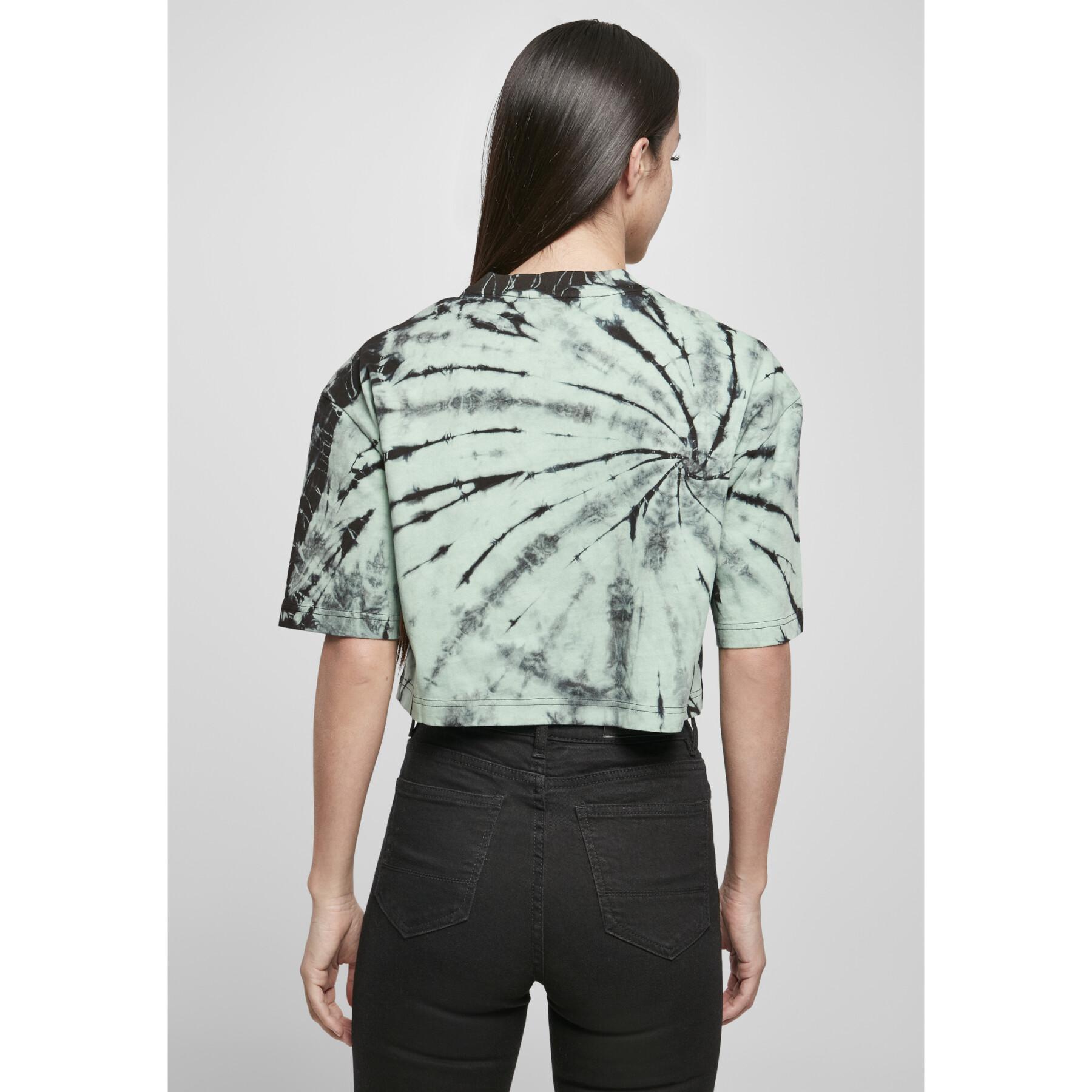 T-shirt femme Urban Classics oversized cropped tie dye