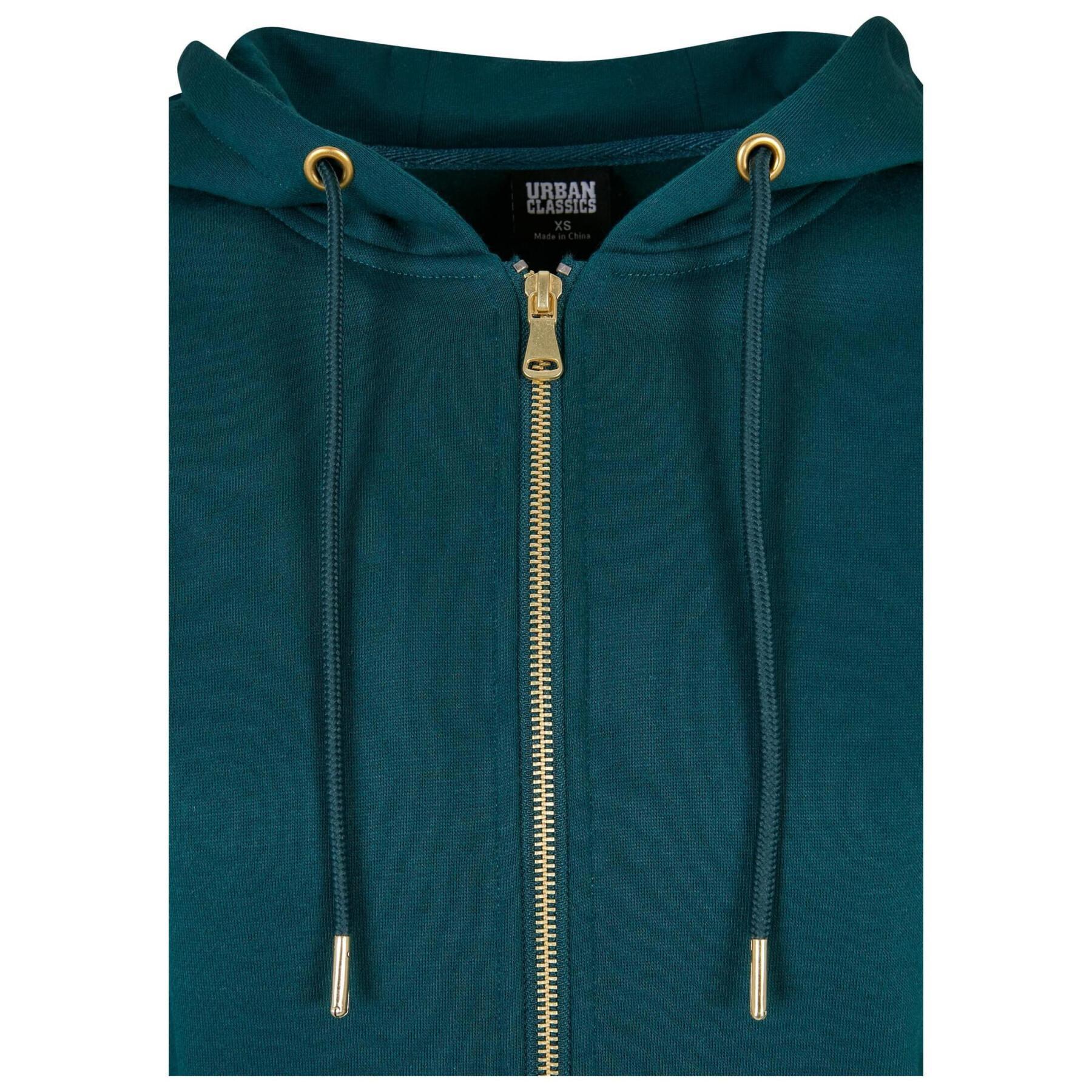 Sweatshirt à capuche zippé femme Urban Classics Classic GT