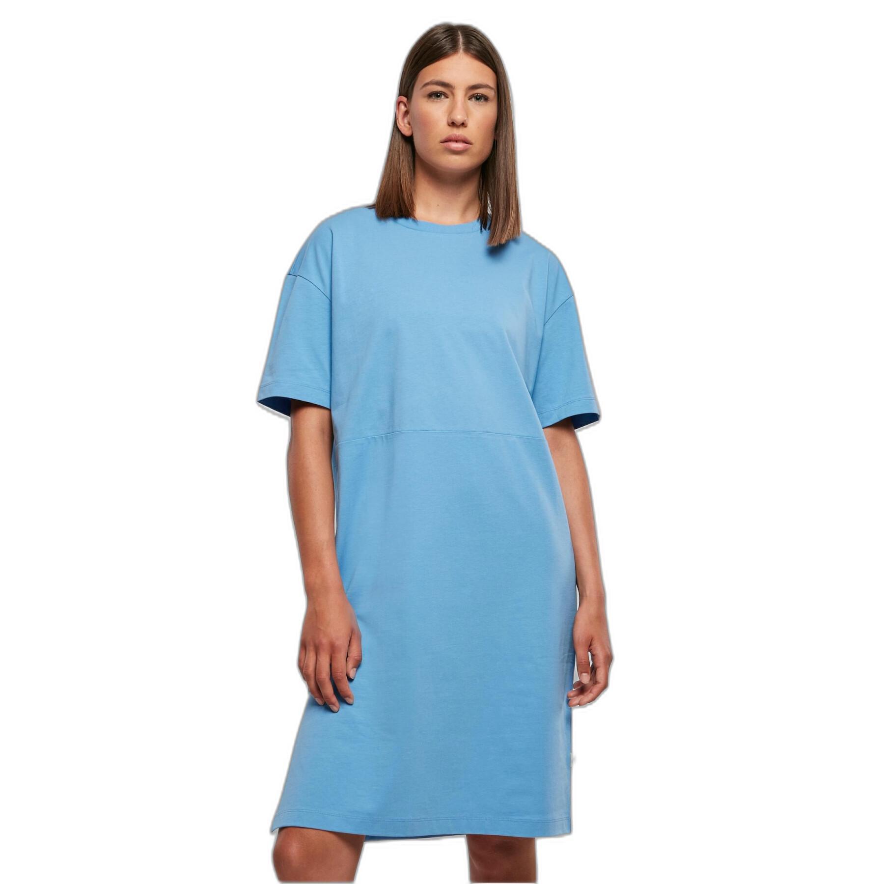 Robe t-shirt fendue oversize femme Urban Classics Organic