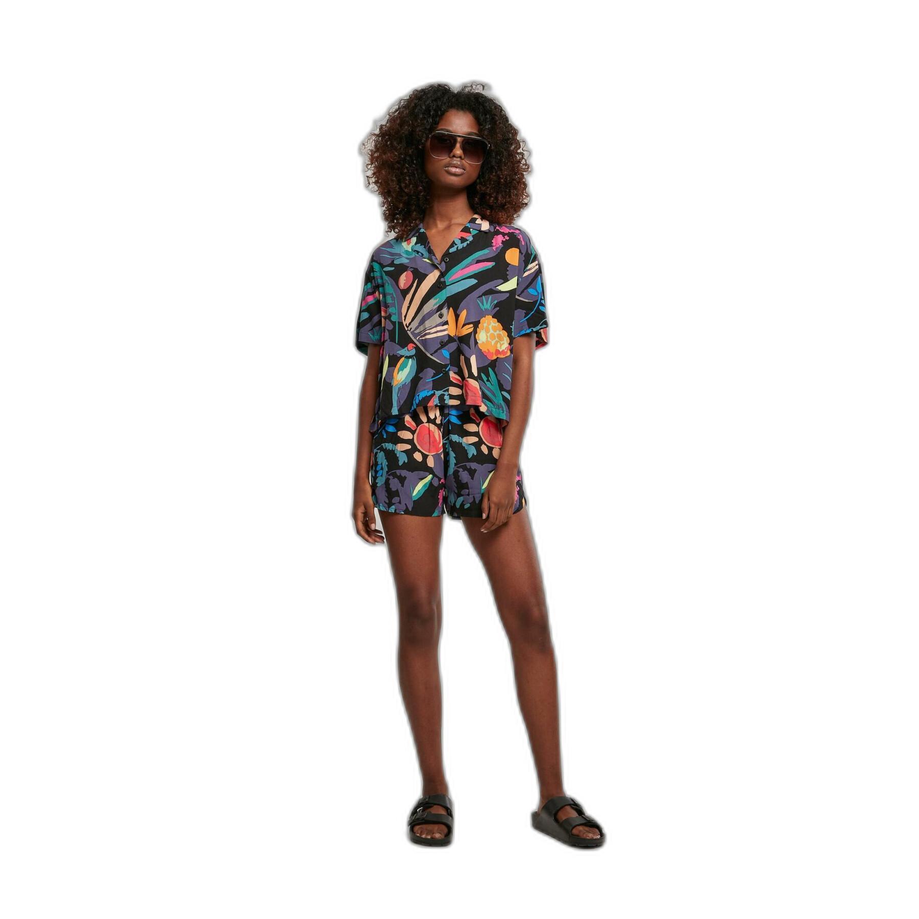 Chemise à manches courtes femme Urban Classics Viscose Resort GT