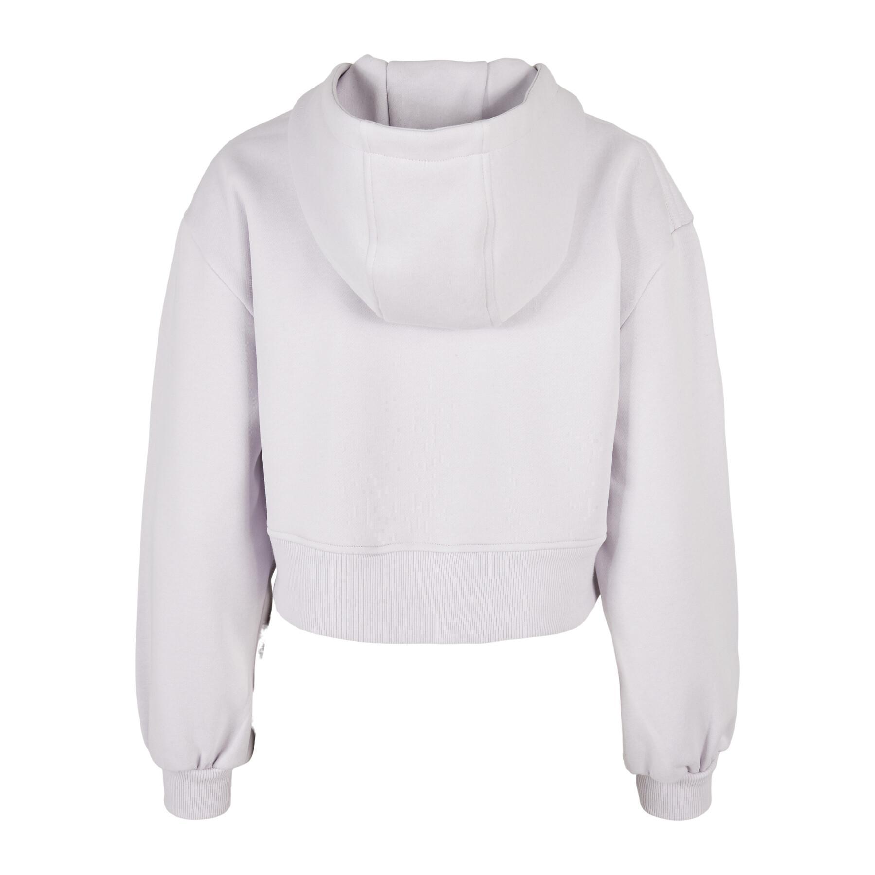 Sweatshirt à capuche courte zippée femme Urban Classics Oversized