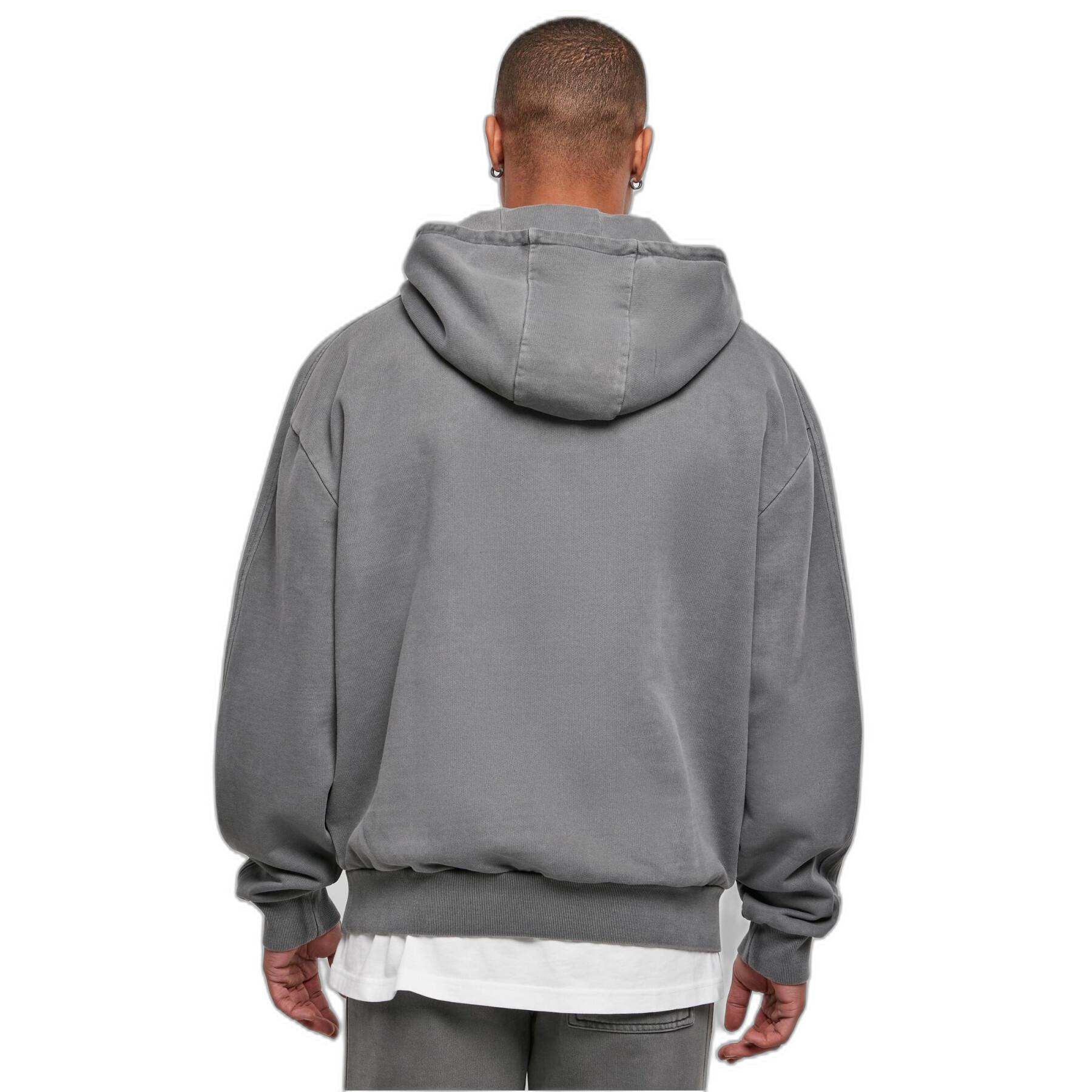 Sweatshirt à capuche épais teint en tissu éponge Urban Classics