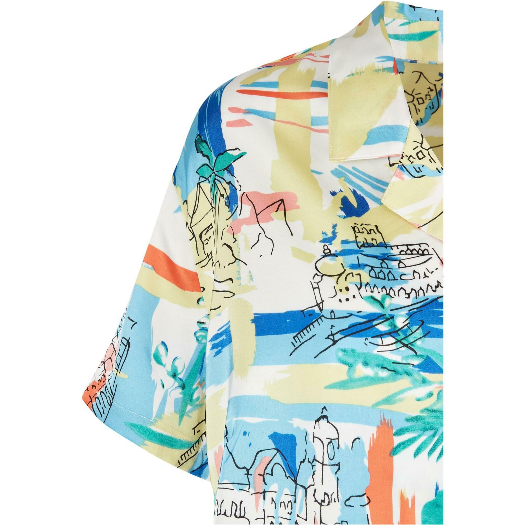 Chemise à manches courtes femme Urban Classics AOP Satin Resort