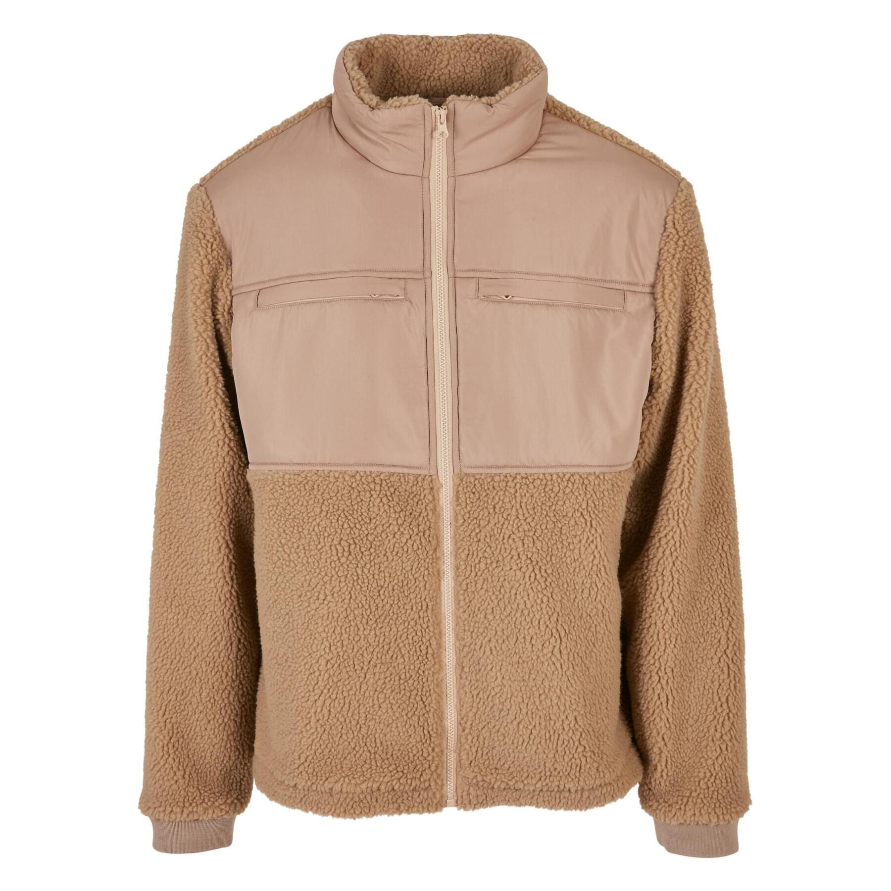 Polaire sherpa Urban Classics Patched