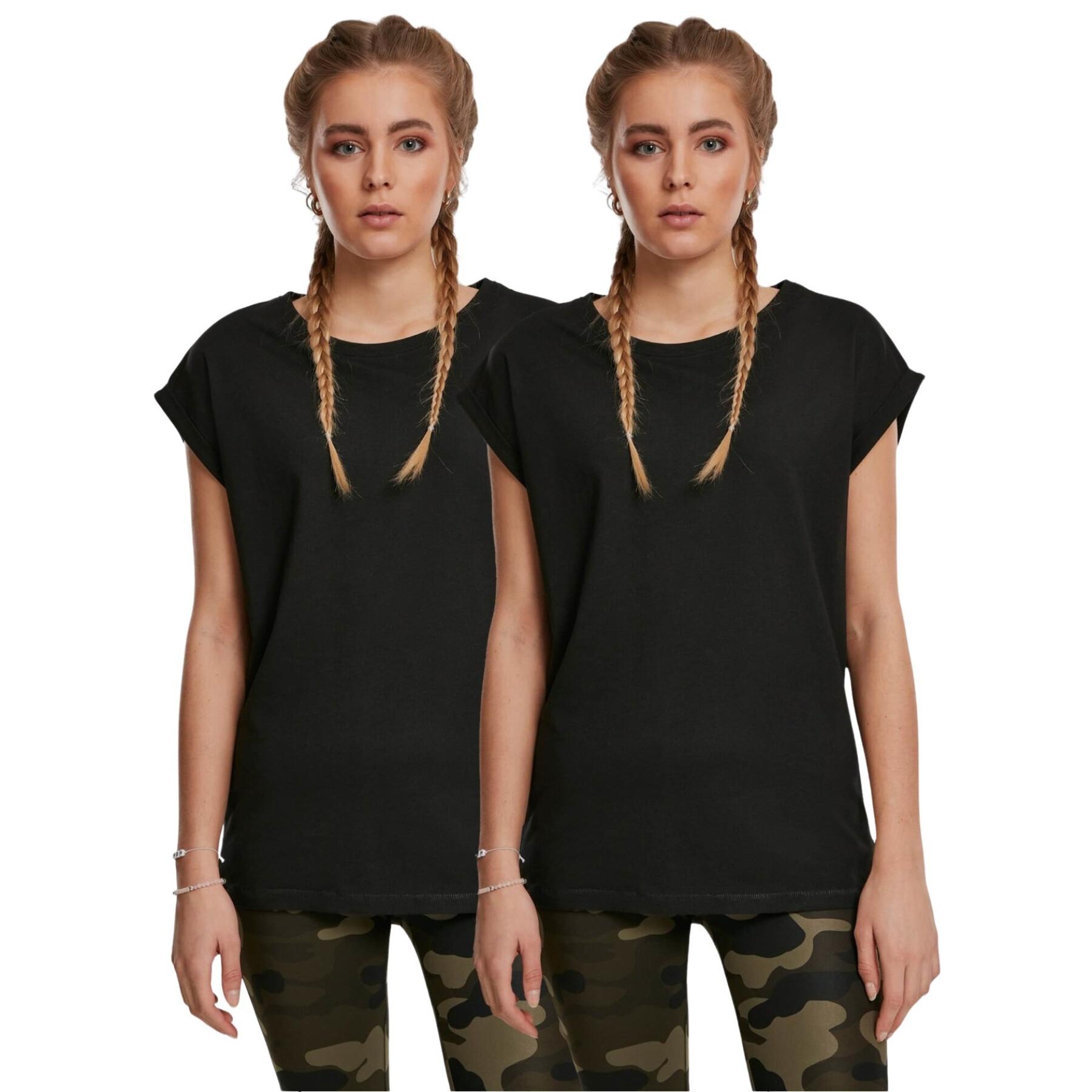 t-shirts épaule déployée femme grandes tailles Urban Classics (x2)