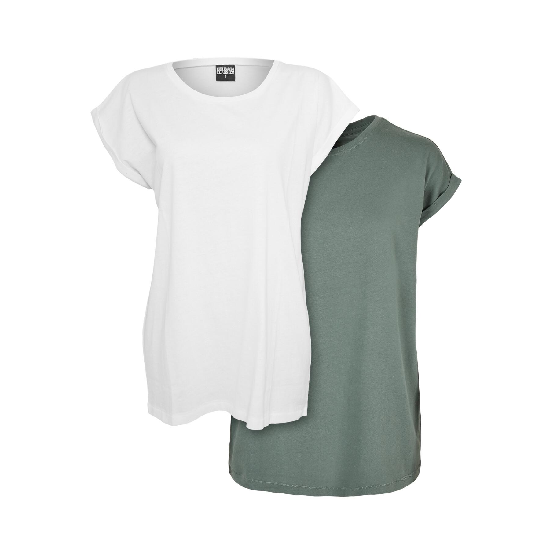 t-shirts à épaules allongées femme Urban Classics (x2)
