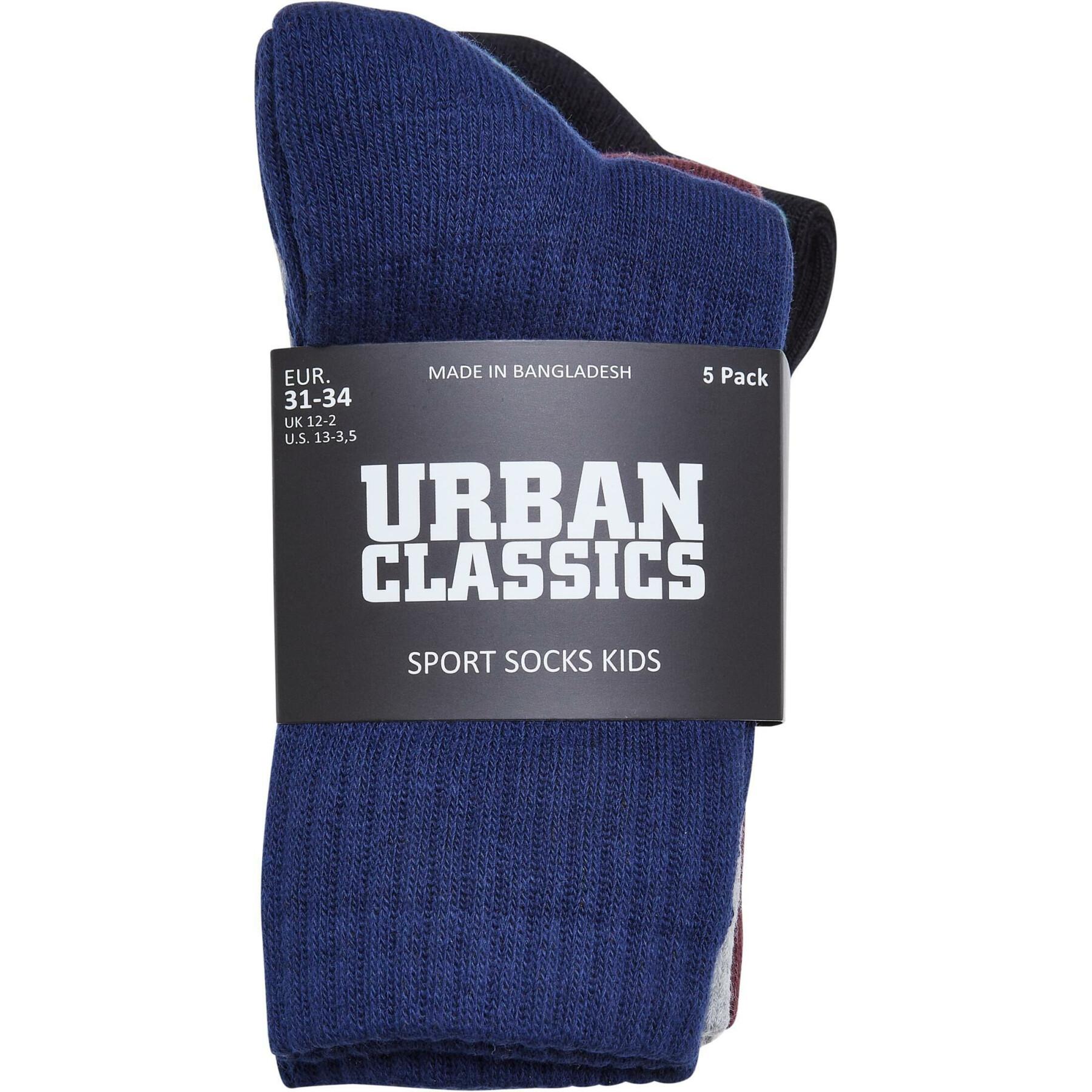 chaussettes de sport Urban Classics (x5)