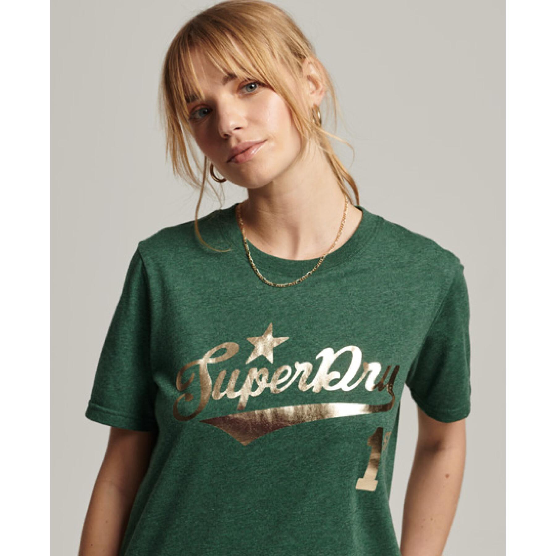T-shirt à manches courtes femme Superdry Vintage Script Style College