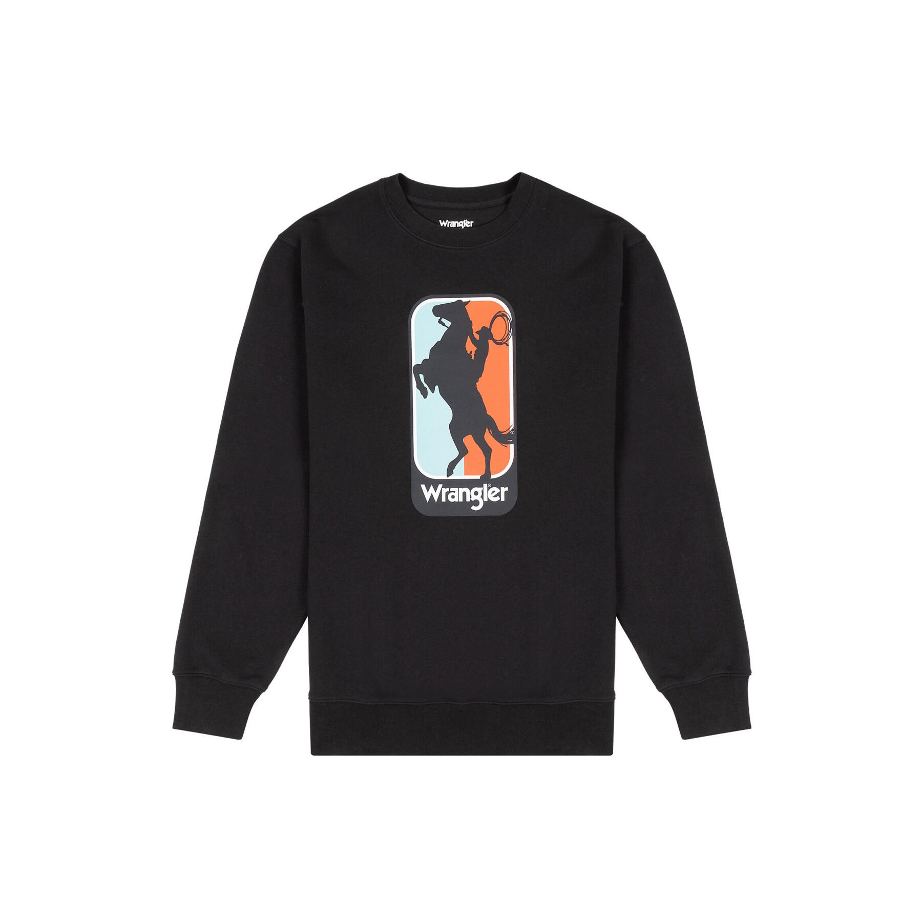 Sweatshirt à capuche col rond Wrangler Logo