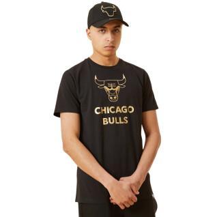 T-shirt Chicago Bulls Black And Gold